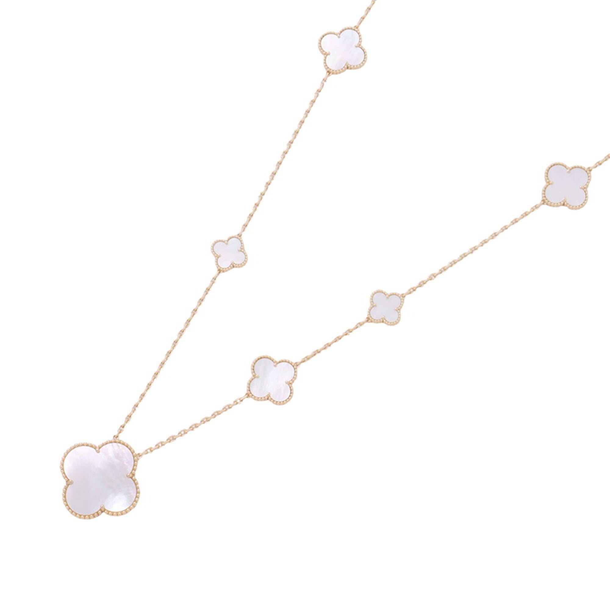 Van Cleef & Arpels Magic Alhambra Long Necklace, 11 Motifs, Mother-of-Pearl, 18K Yellow Gold, VCARD7