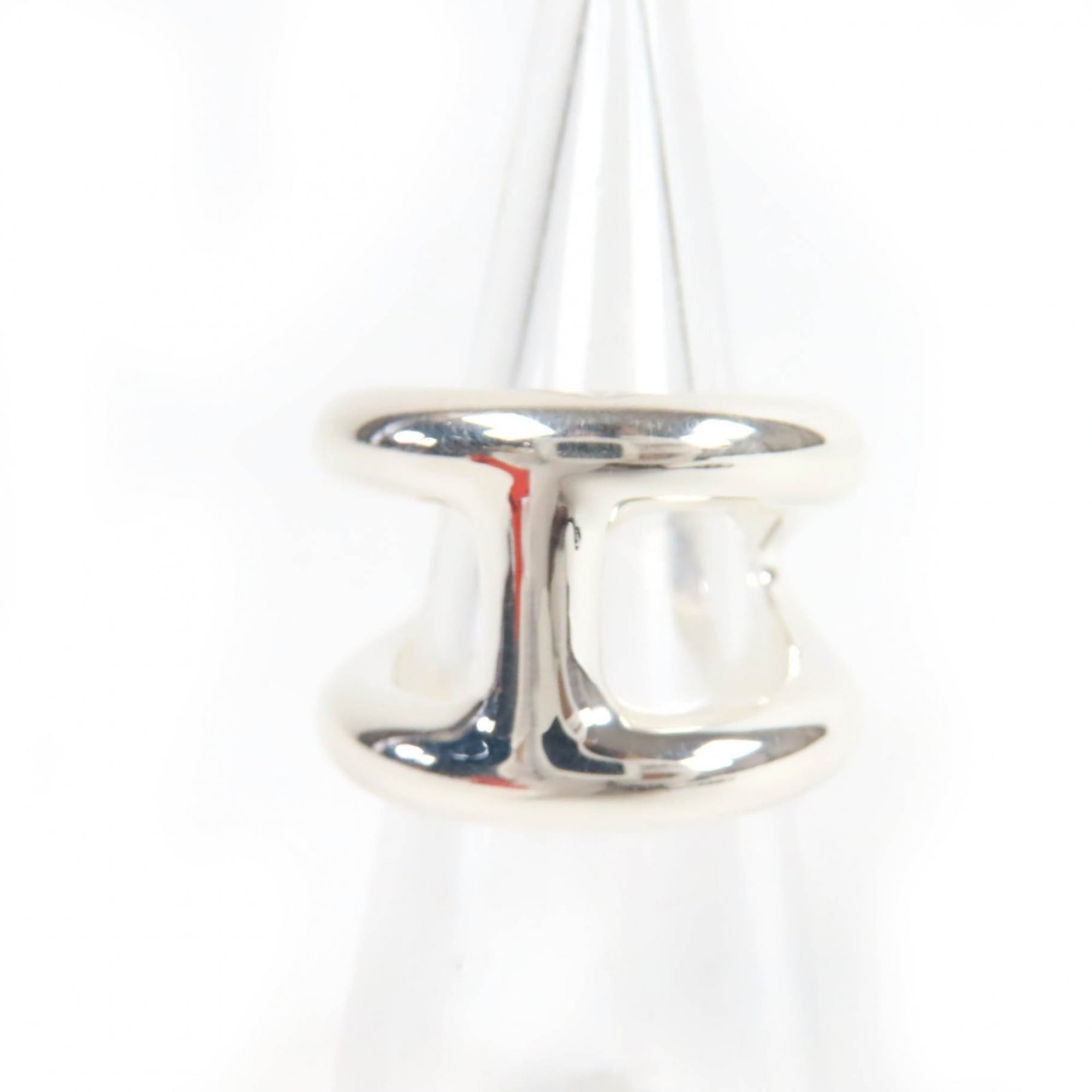 HERMES Osmoz GM Ring, AG925 Silver, Size 50, Approximately Japanese Size, Includes Box, Made in Ital