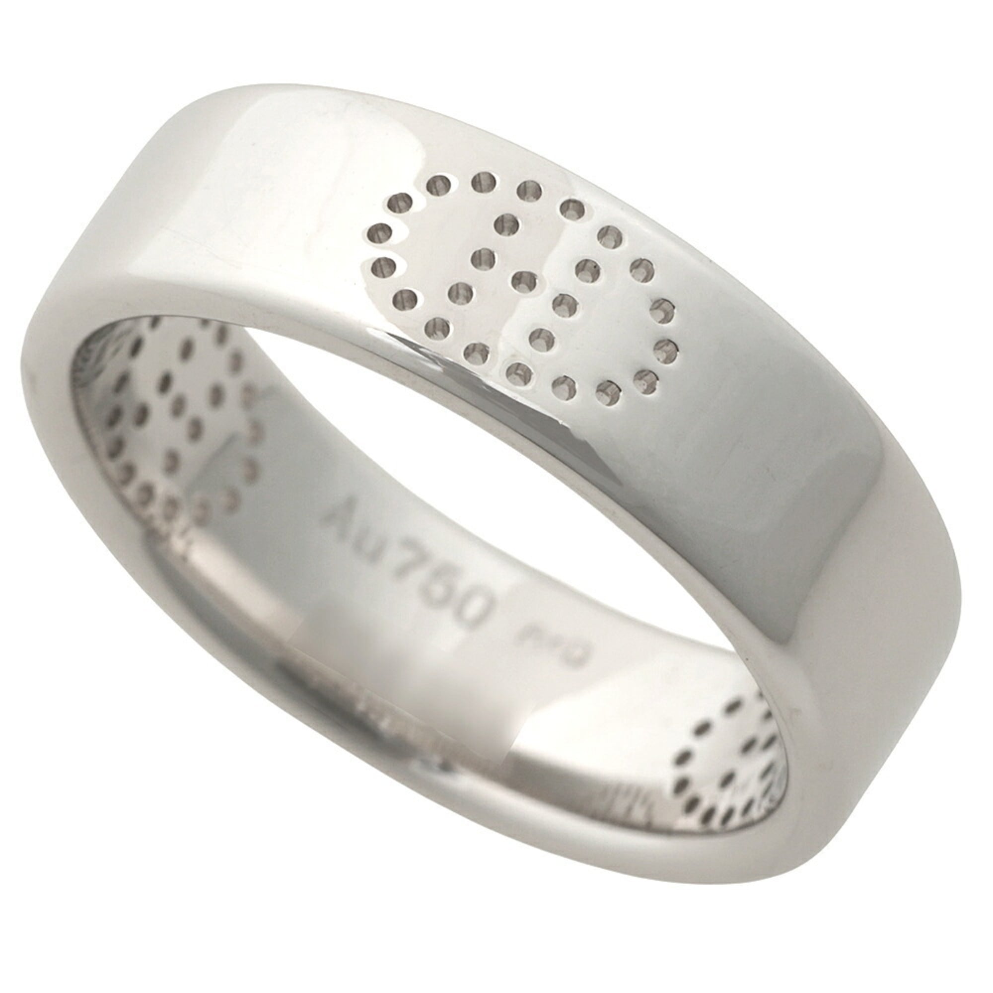 Hermes Eclipse Ring, approximately 6.3g, K18WG White Gold, Au750 stamped, size #49 (approximately US