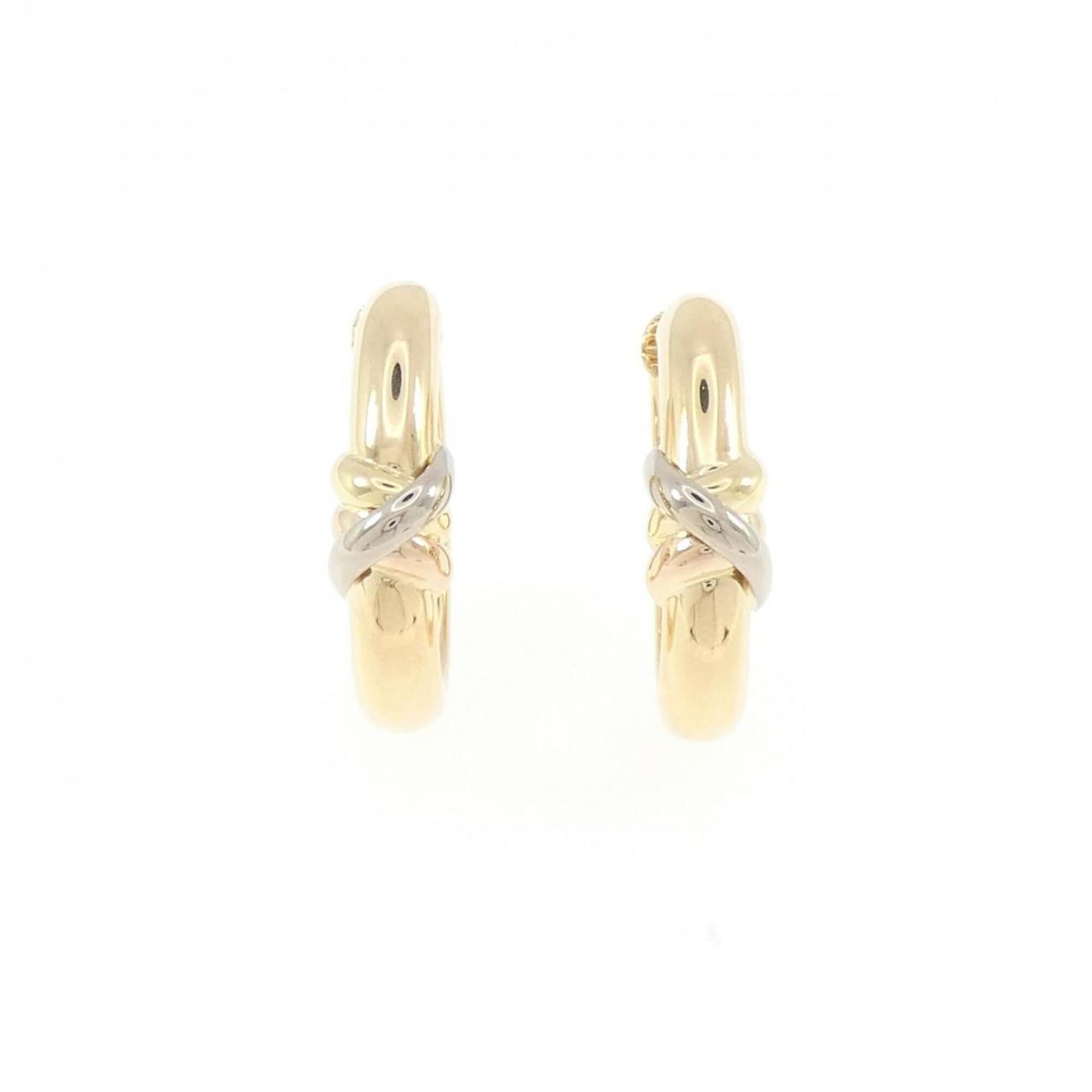 Cartier Three Gold Thread Earrings