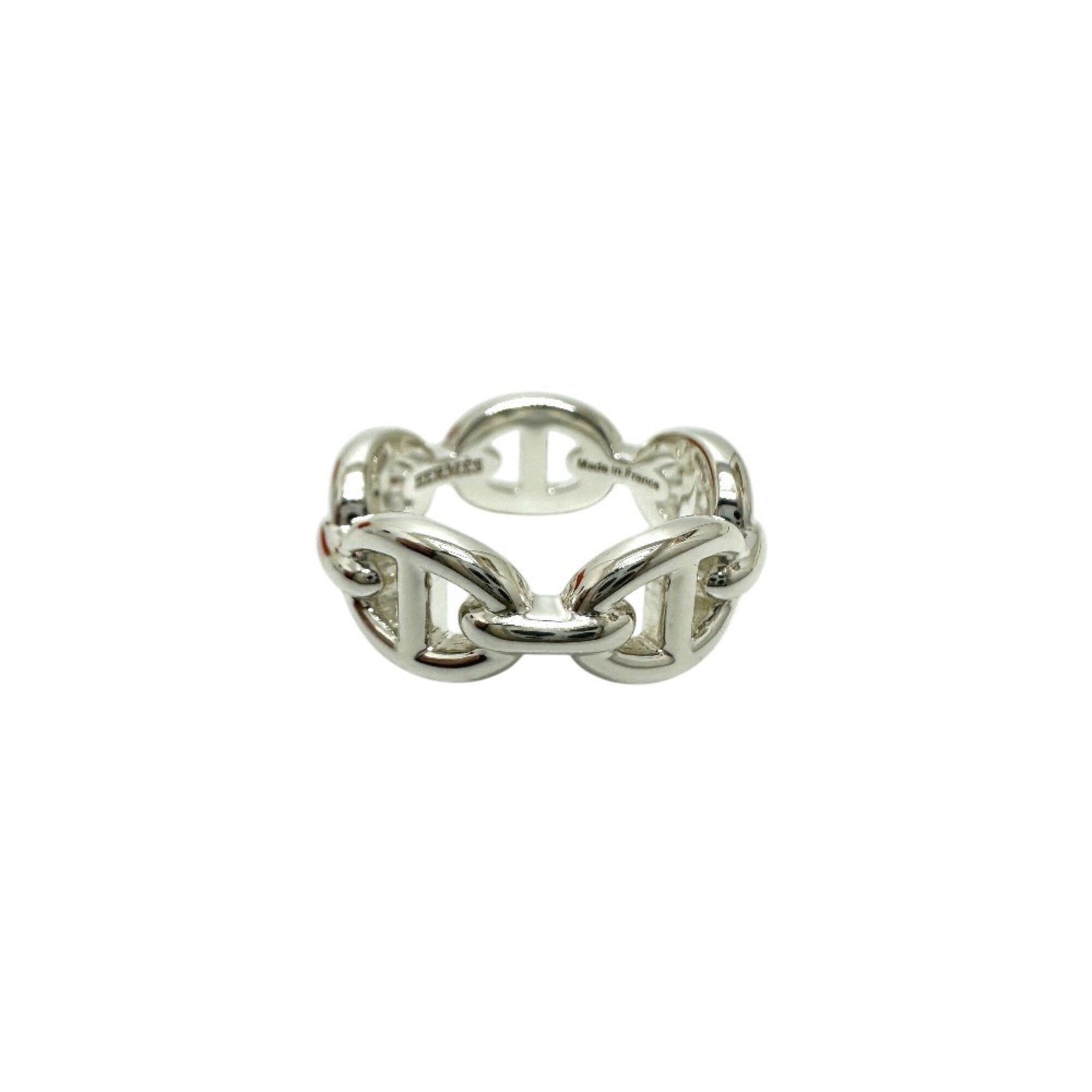 HERMES Chaine d\'Ancre EnchainŽe PM Ring, SV925, Women\'s, Silver, Like New