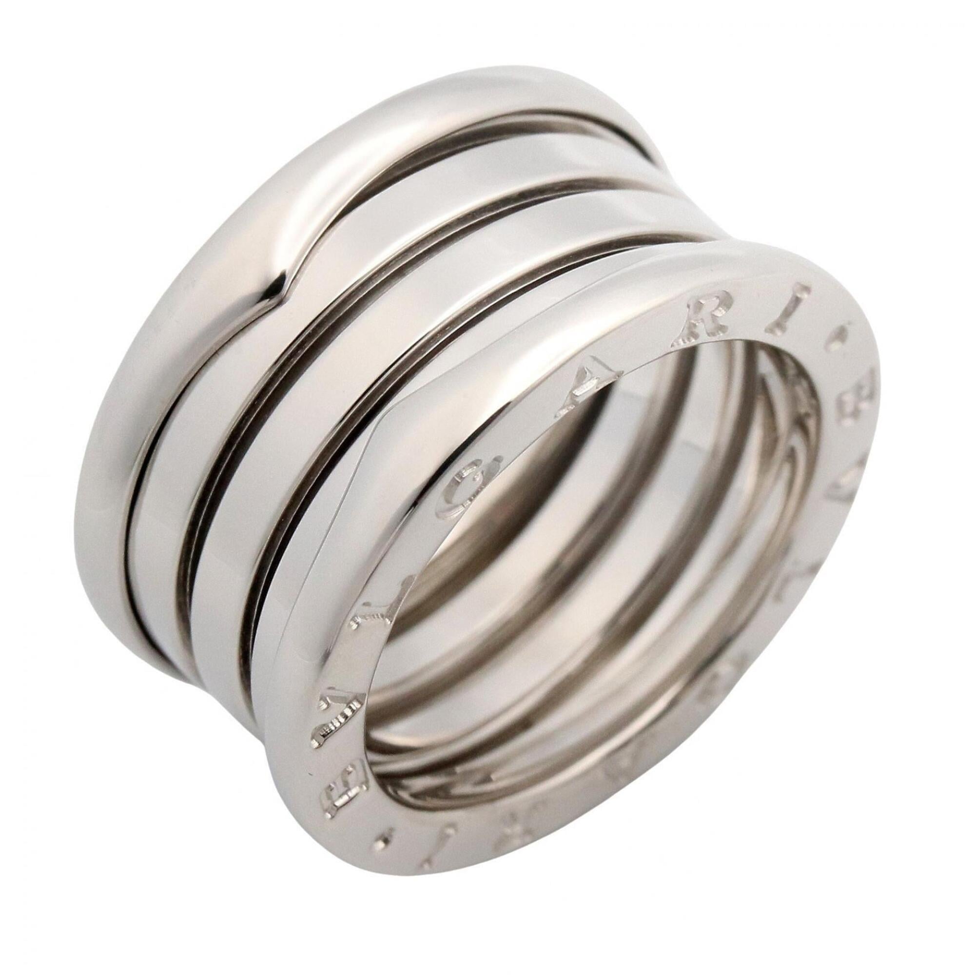 Bulgari BVLGARI B-zero1 Ring, 4-band ring, jewelry, 18KWG (white gold), men\'s and women\'s, silver-