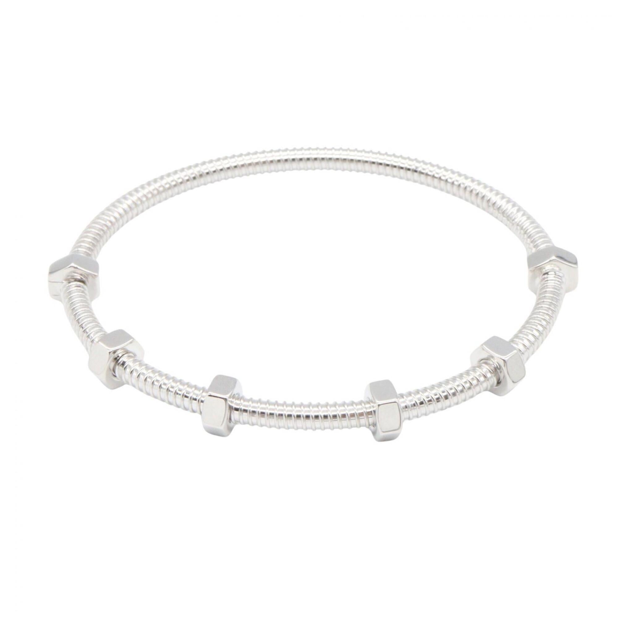 Cartier Eclou de Bracelet, 18K White Gold (WG), Women\'s, Silver Tone