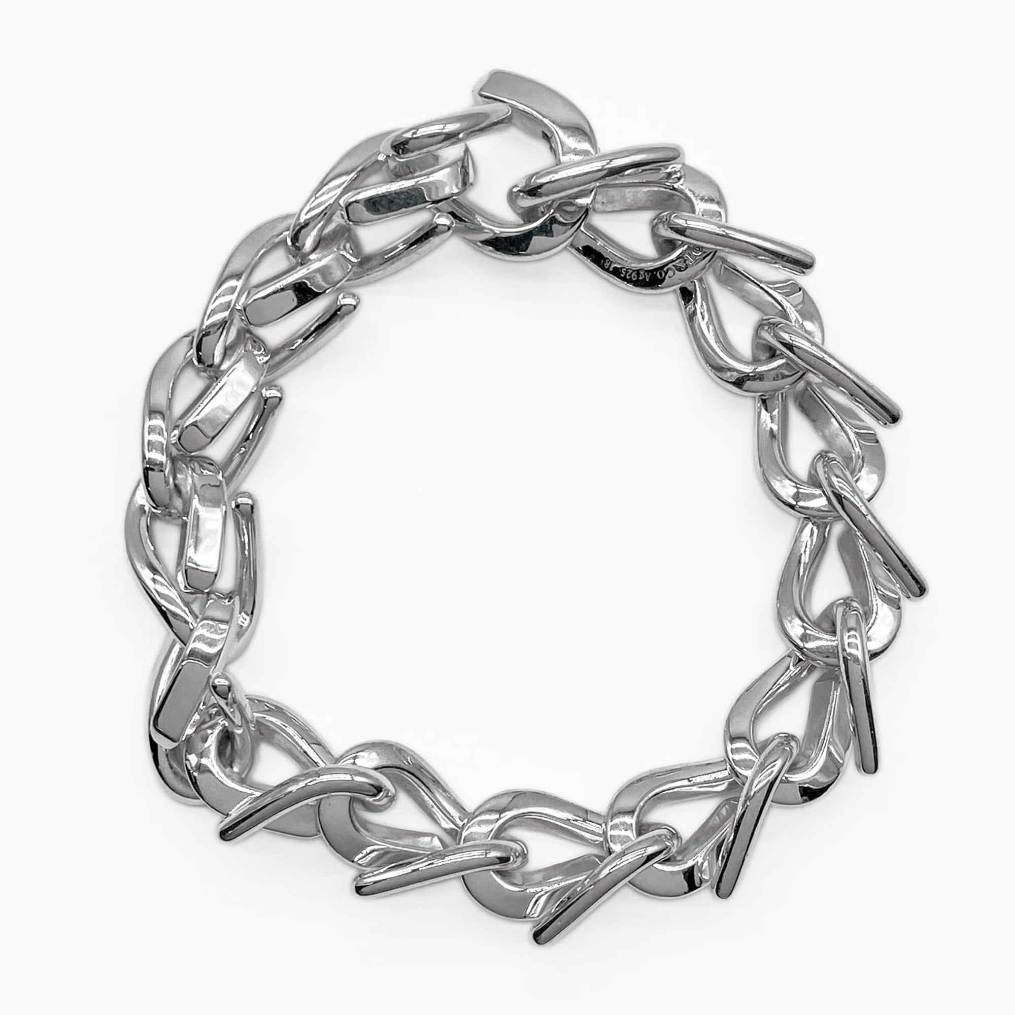 TIFFANY&Co. Tiffany Forge Large Bracelet SV925 Silver Men\'s and Women\'s