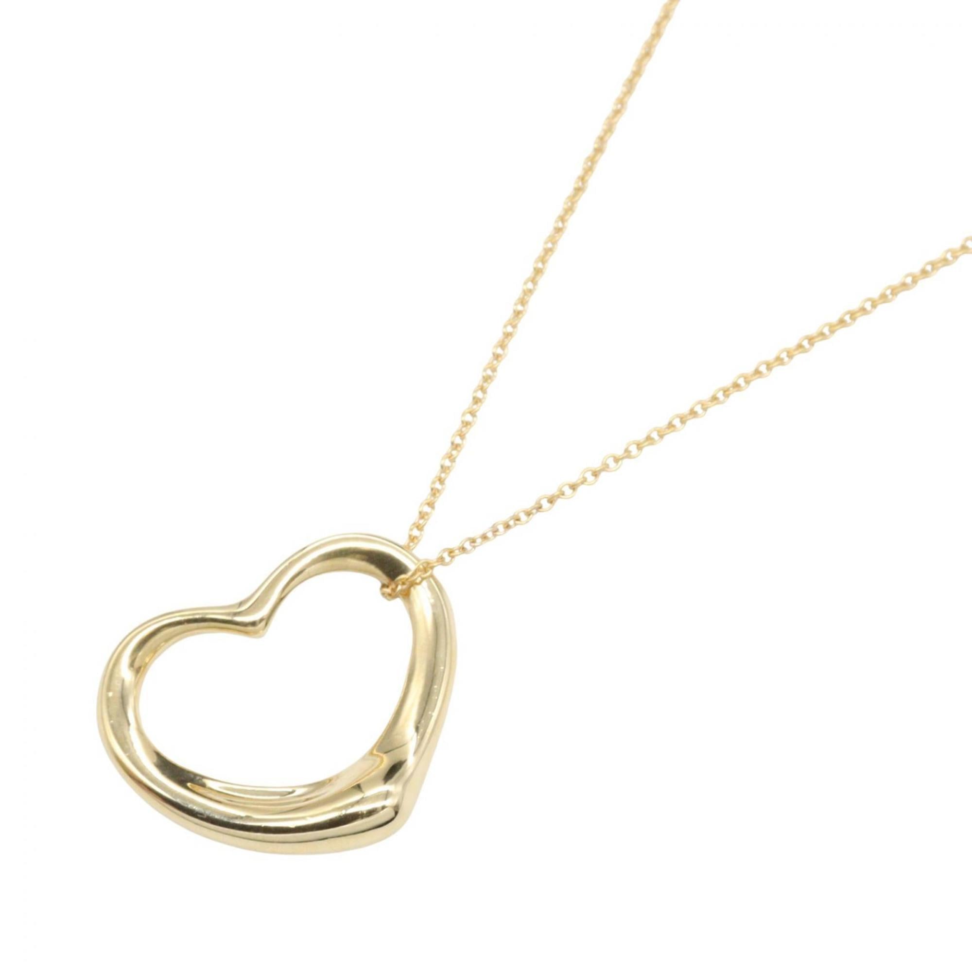 Tiffany & Co. Open Heart Necklace, Medium, 18K Yellow Gold, Women\'s