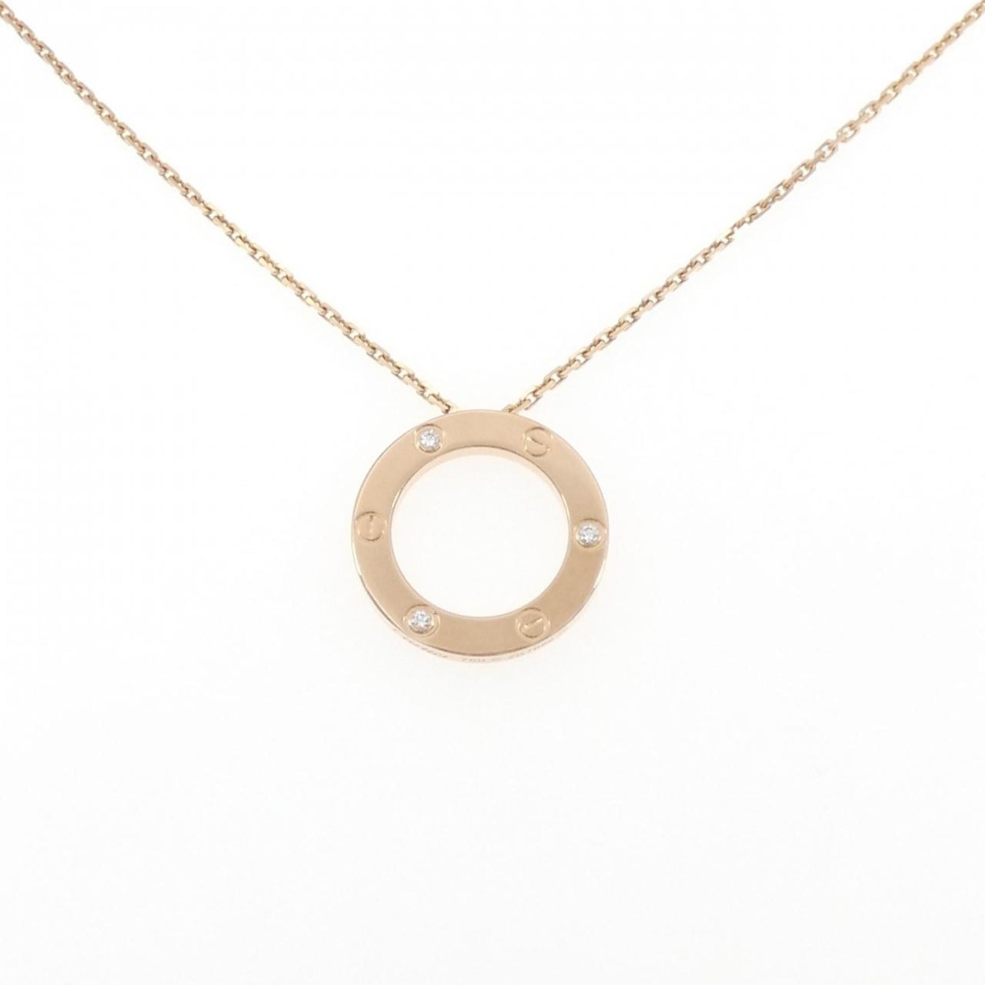 Cartier Love Necklace Half Diamond