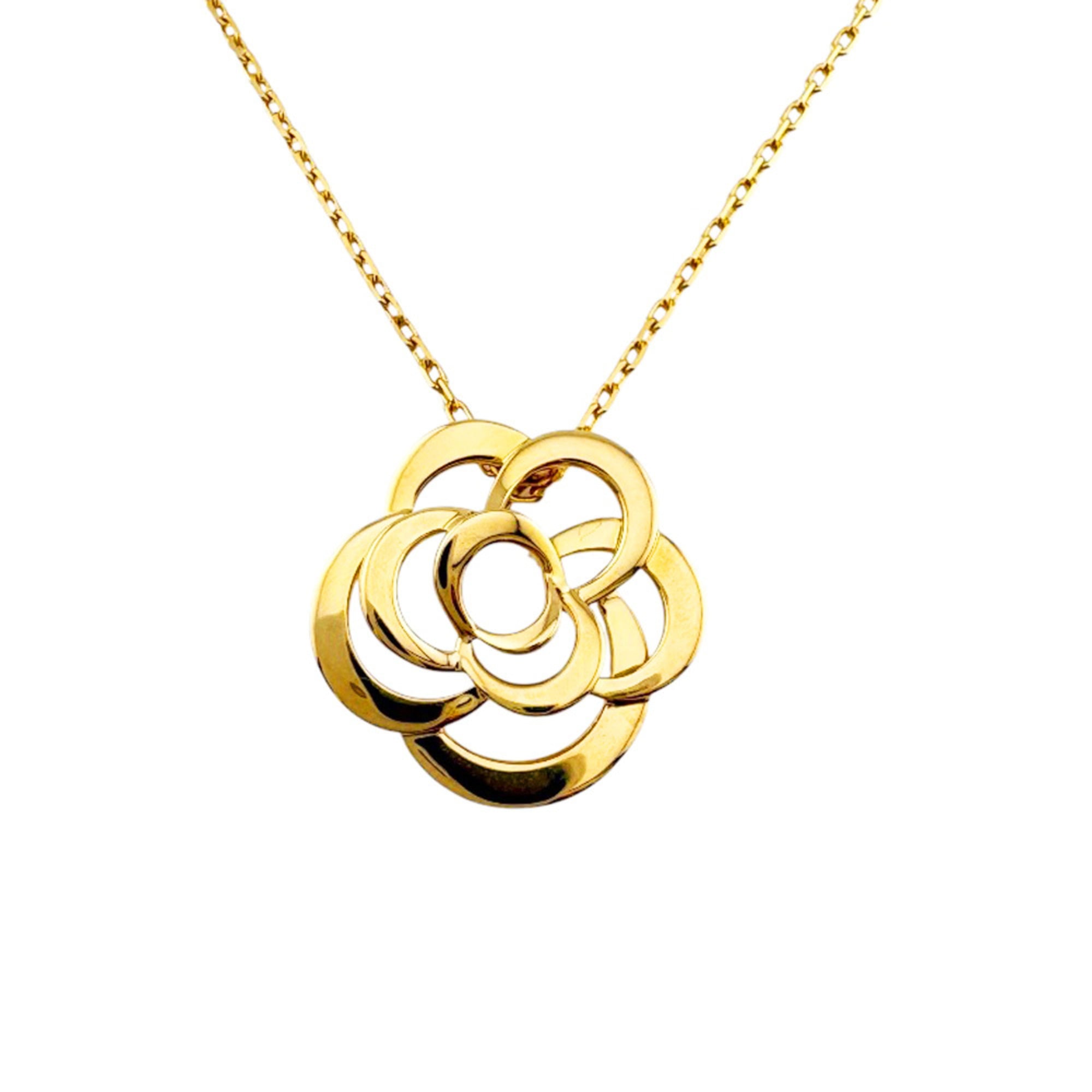 Chanel Camellia Necklace, 18K Yellow Gold, Women\'s CHANEL