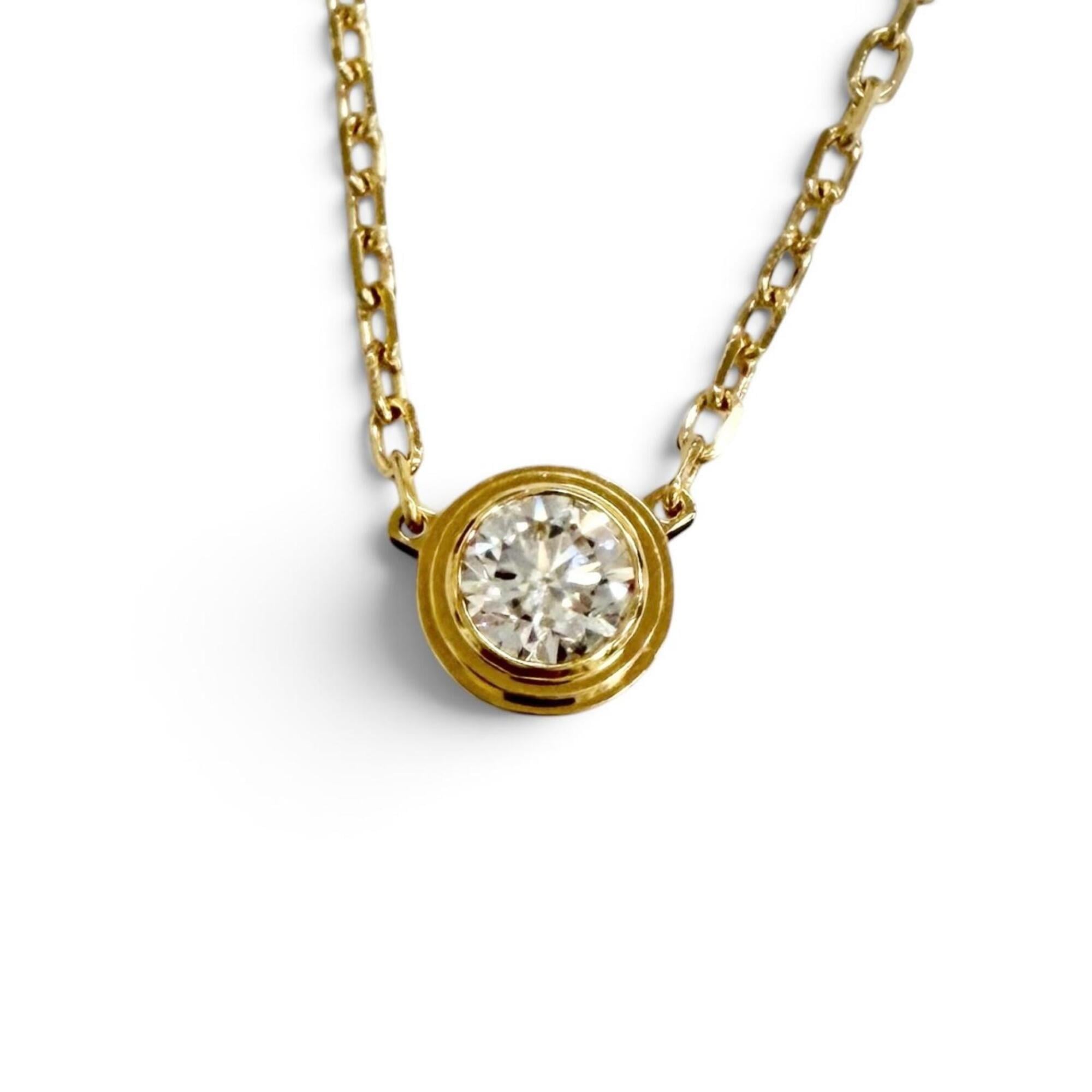 Cartier 307GTC Damour LM 750 (YG) Diamond Necklace, Yellow Gold, Weight 2.95g, Purchased April 2026,