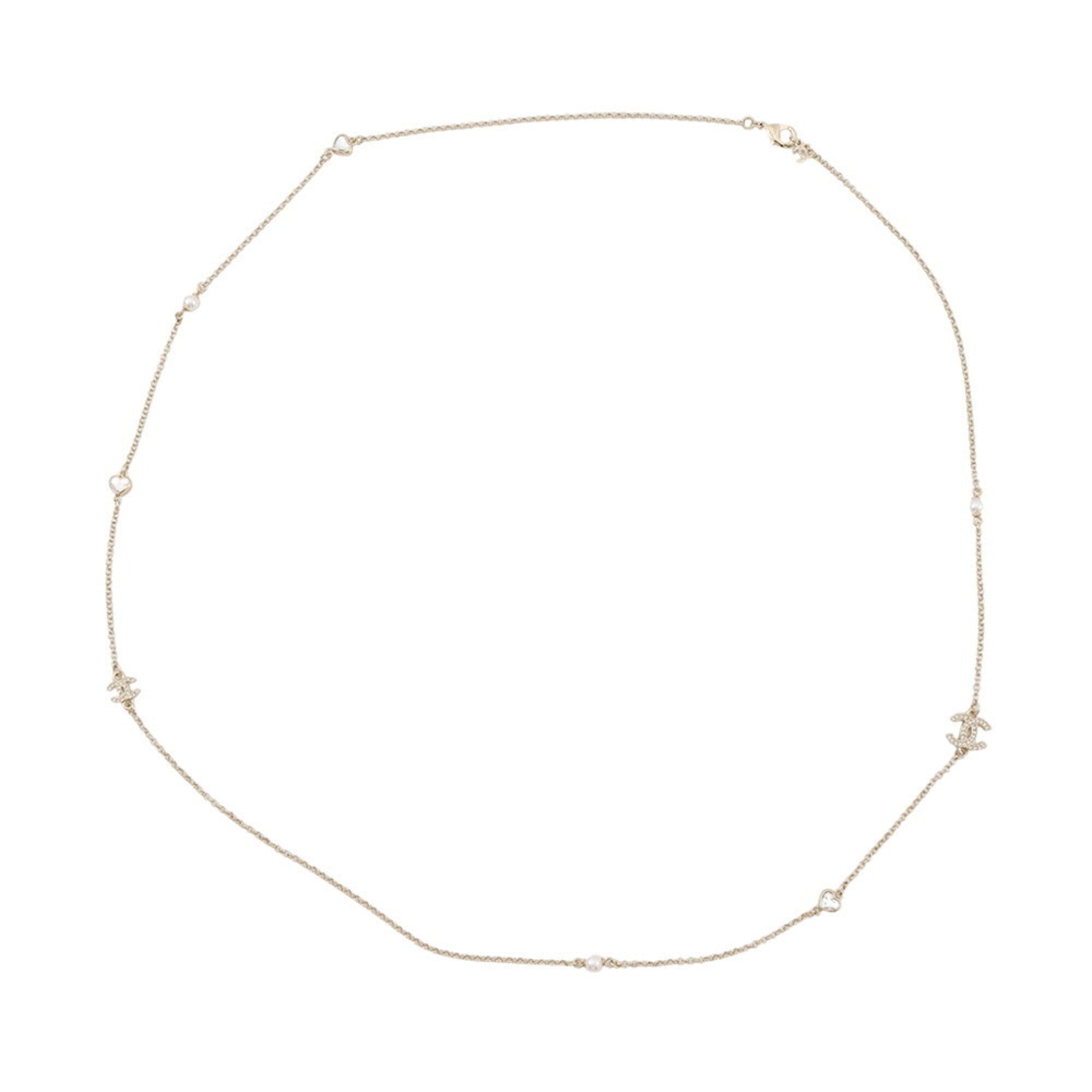Chanel necklace, Coco Mark, faux pearl, CHANEL long Chanel, NECKLACE