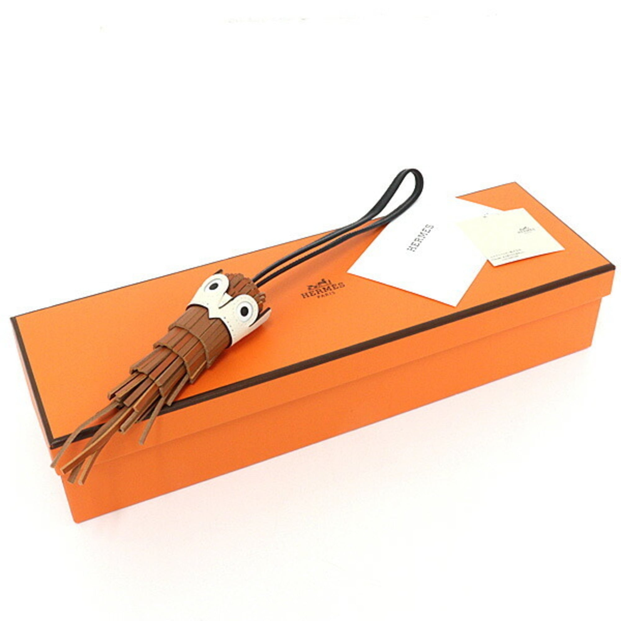 Hermes Bag Charm Chouette Brown Lambskin/Epsom/Swift Owl W Stamp (2024) S