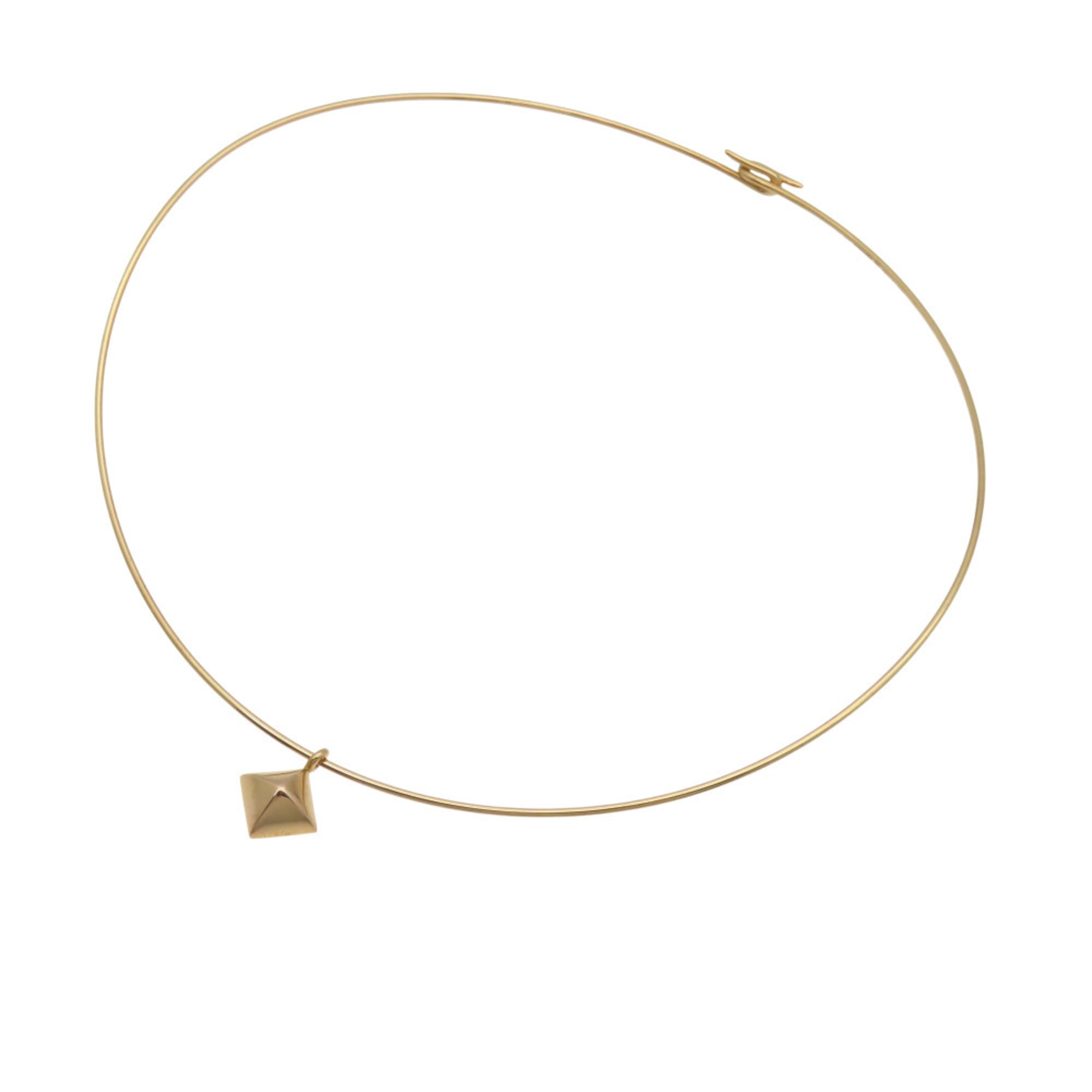 Like new Herms Collier de Chien 750PG Omega necklace in 18K pink gold (8.4g) Jewelry 0912HERMES