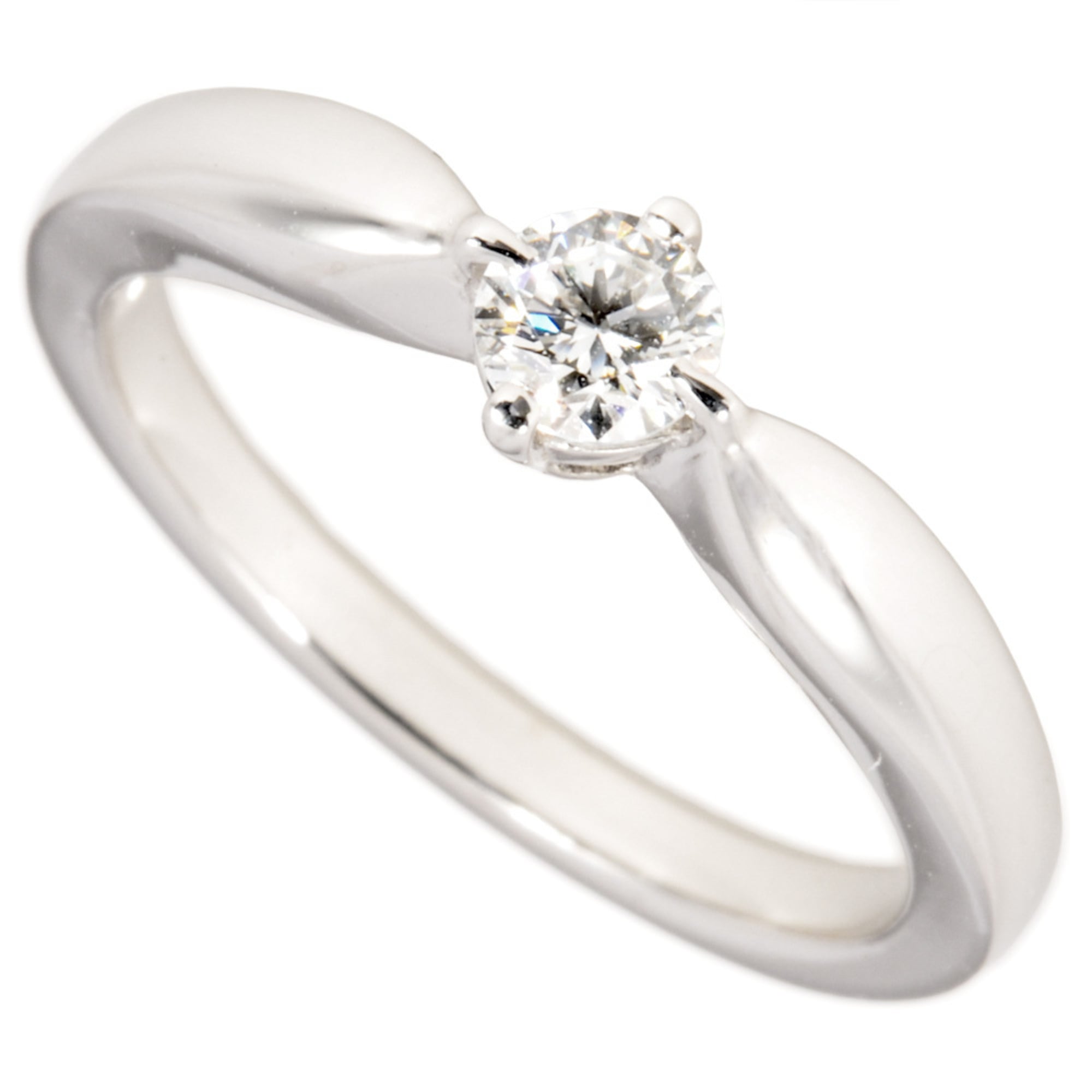 Bvlgari Dedicata a Venezia Ring with 0.18ct Diamond, Approximately 4.3g, Platinum, Pt950, E VVS1 VG,