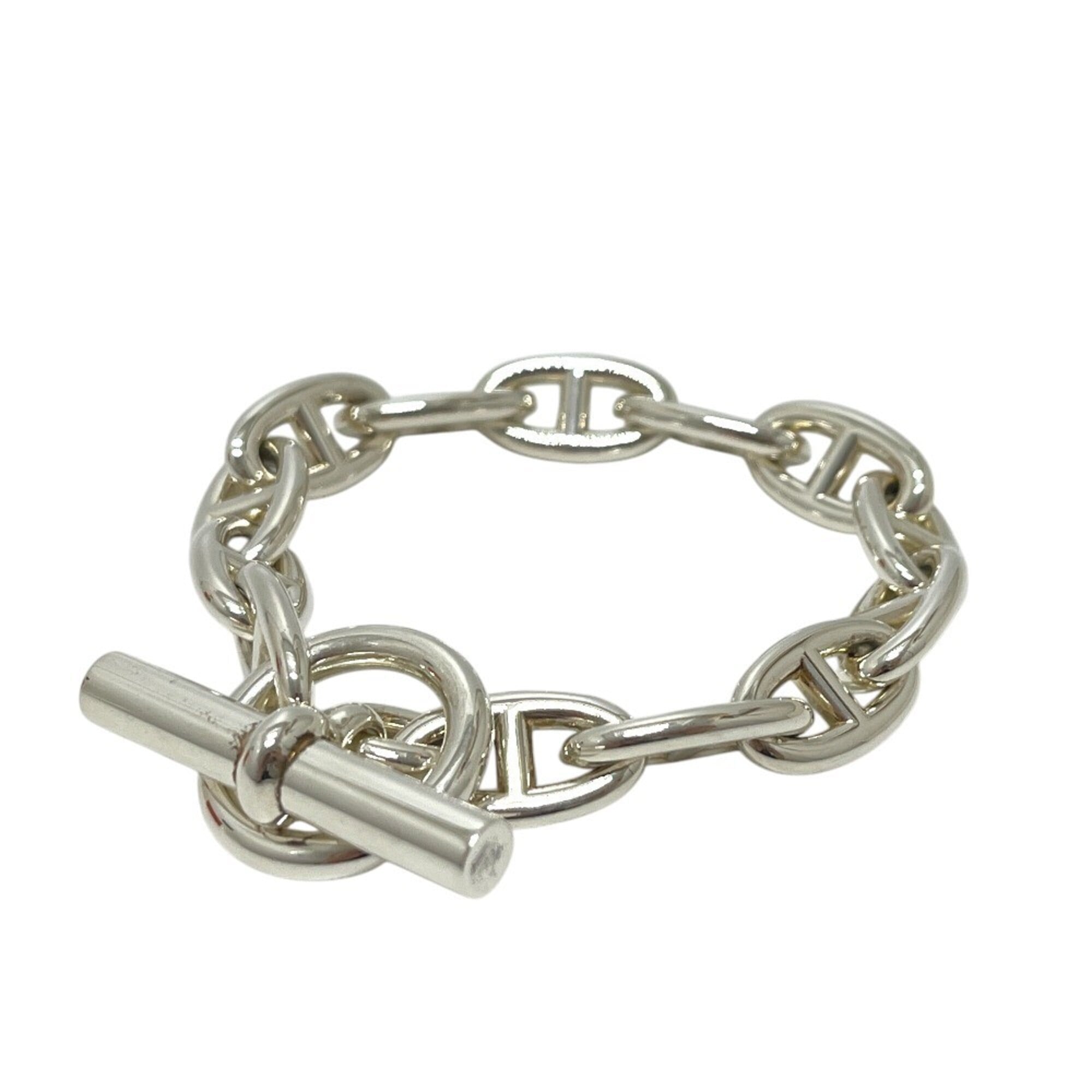 HERMES Chaine d\'Ancre GM 13-link Bracelet SV925 Men\'s Women\'s Silver