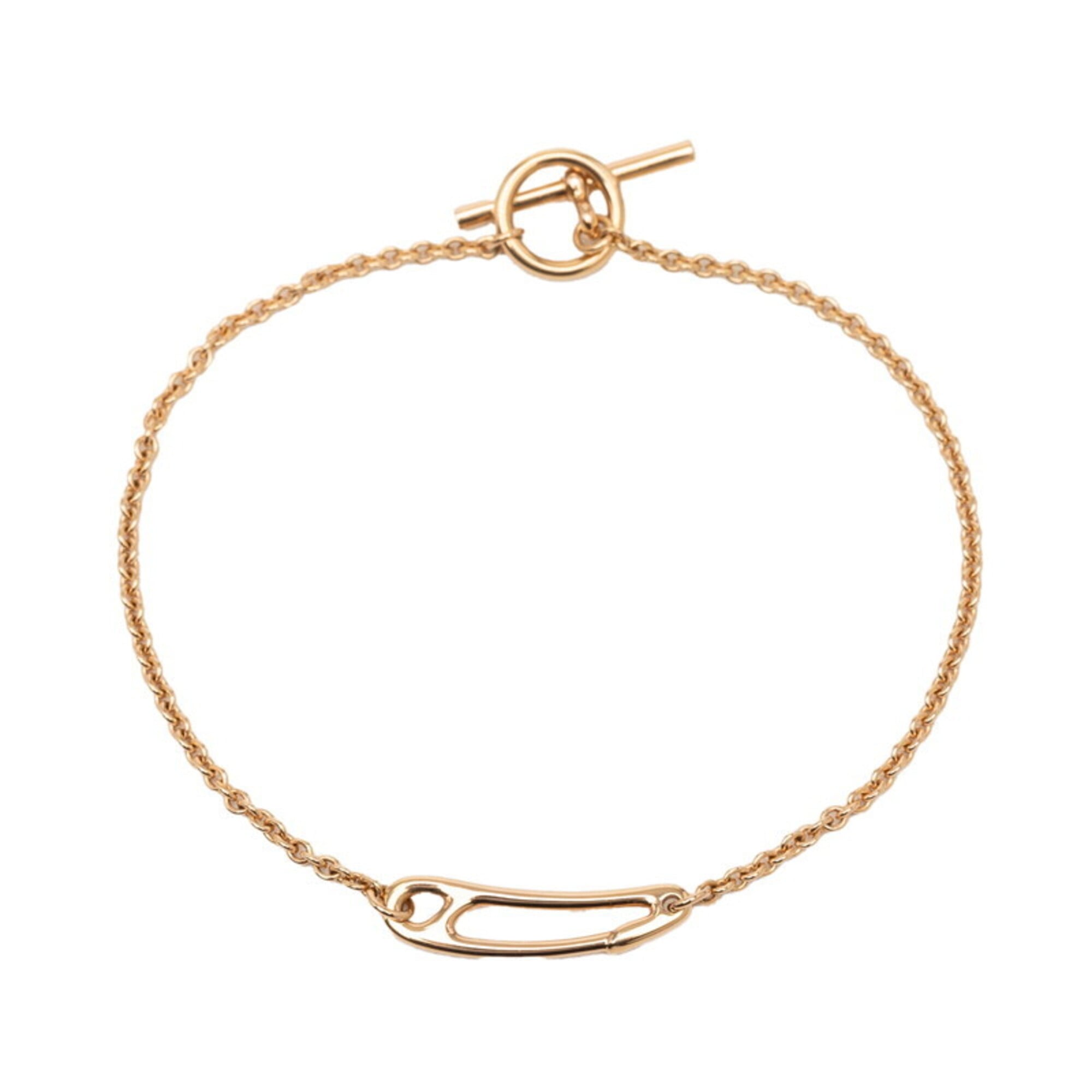 Hermes Chaine d\'Ancre Mini Punk ST Bracelet 18KPG Pink Gold 750 Women\'s HERMES