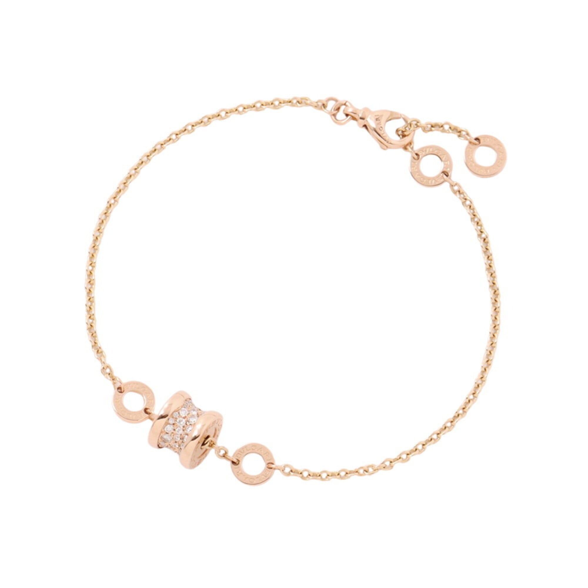 BVLGARI B-zero1 Bracelet, 0.31ct Diamonds, 18K Pink Gold, Sizes M & L, Item Number 350897.