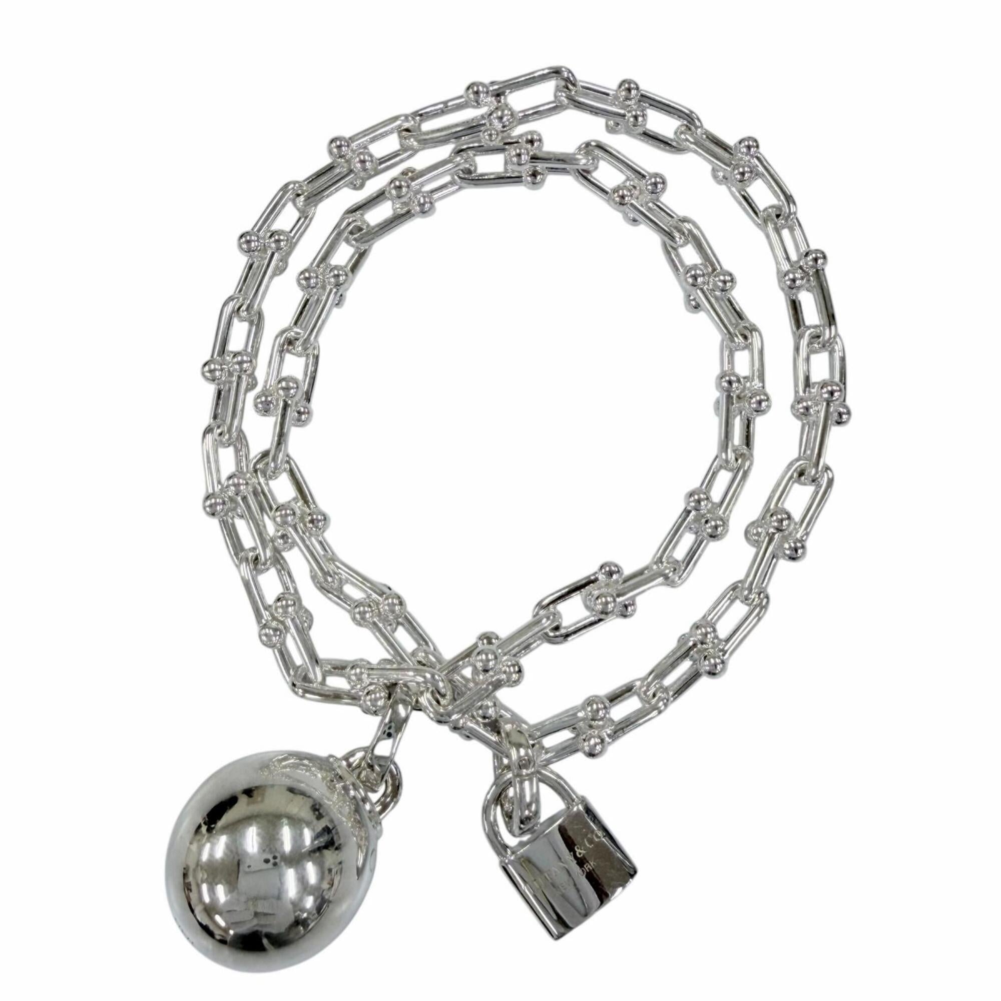 TIFFANY&Co. Tiffany HardWear Small Wrap Bracelet, Large, AG925 Silver, Weight 46.33g, Women\'s/Men\'