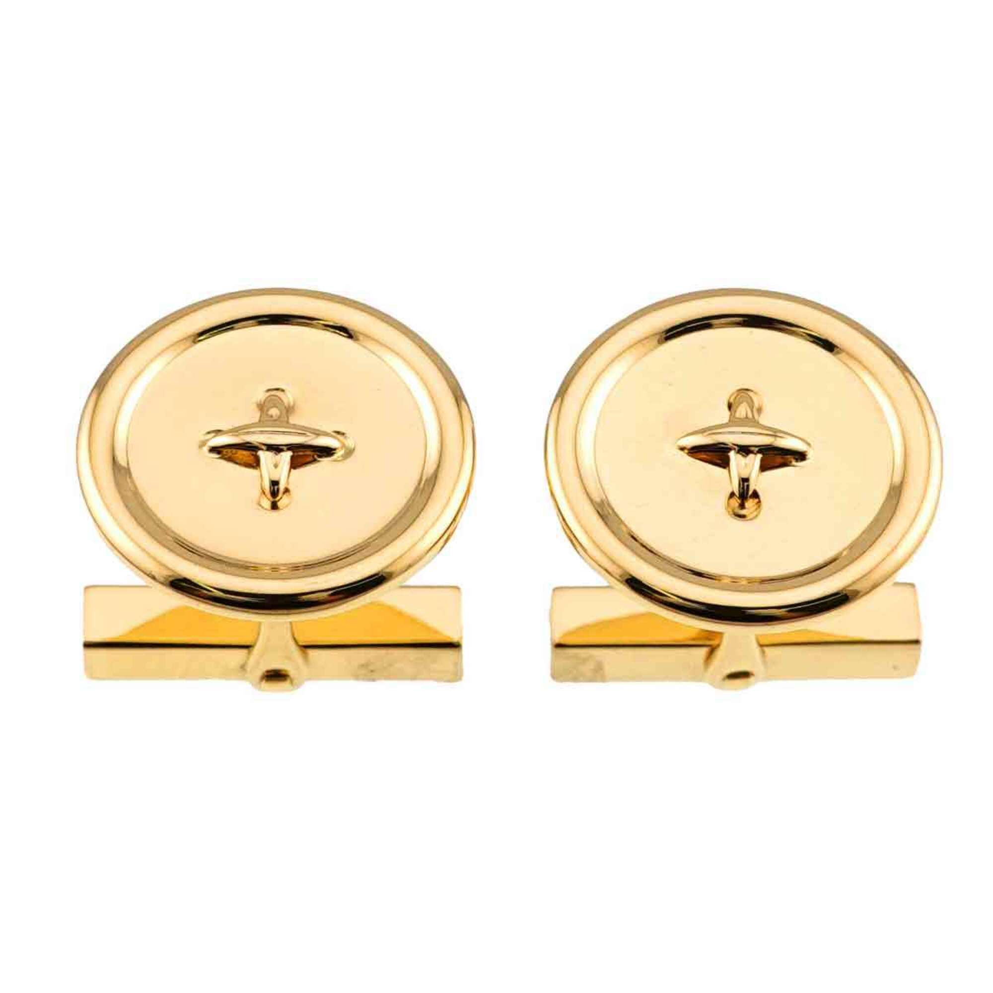 Tiffany & Co. cufflinks, K14 YG yellow gold, 585 button cuff links