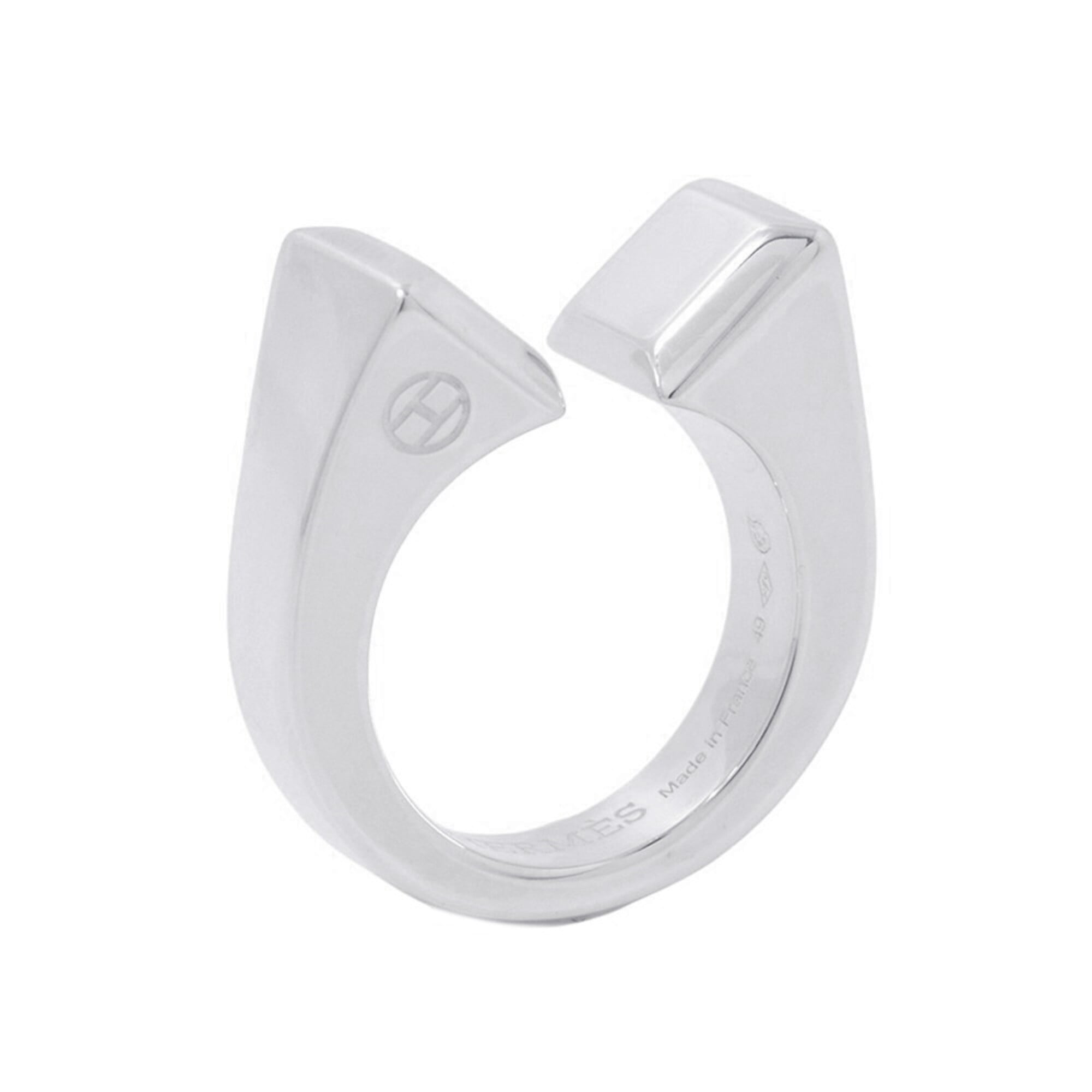 Hermes ring, Clou de Forge ring GM, SV925 silver, size 49. HERMES ring.
