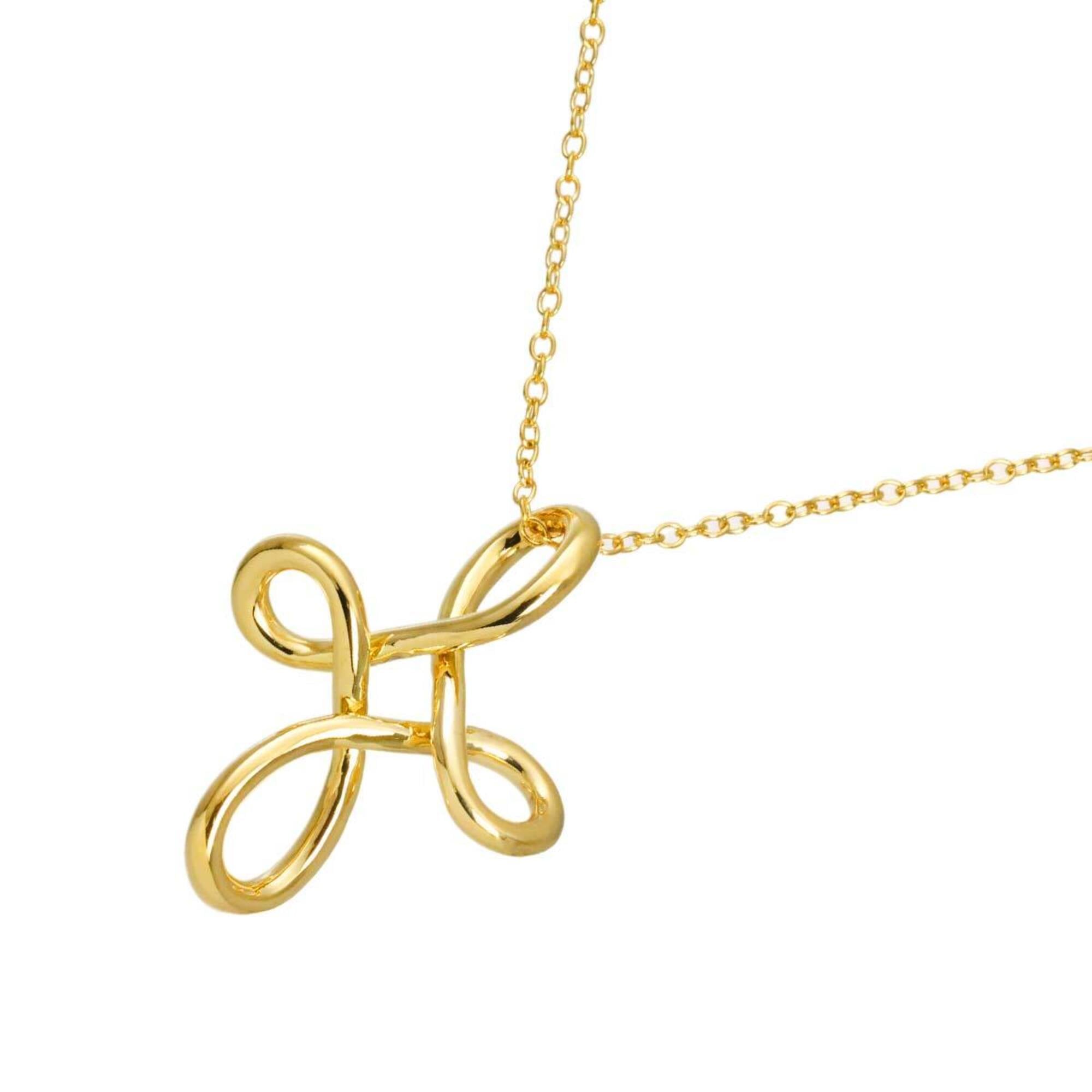 Tiffany & Co. Infinity Cross Long Necklace, 66cm, 18K Yellow Gold (750)
