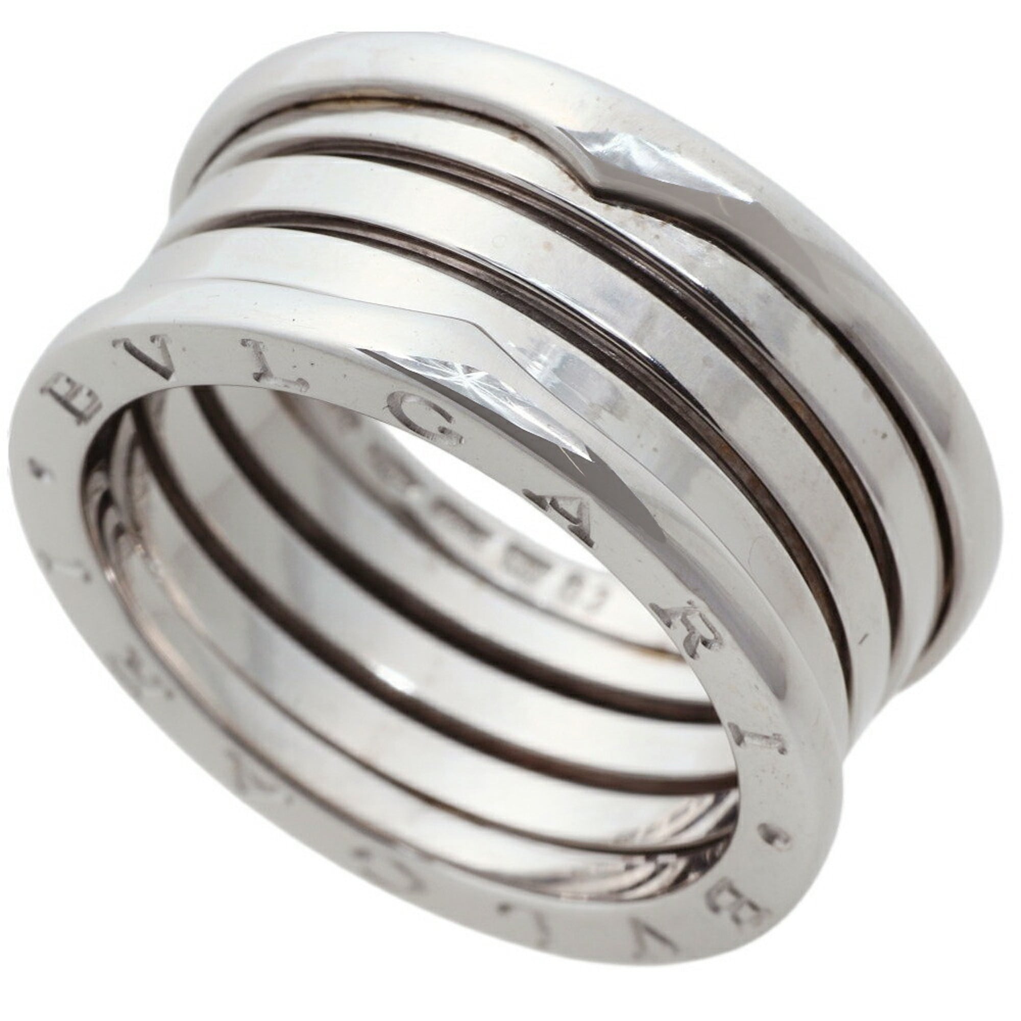 Bulgari BVLGARI 13.5g B.zero1 Ring 4-Band 18KWG White Gold #63 (approx. US size 22)