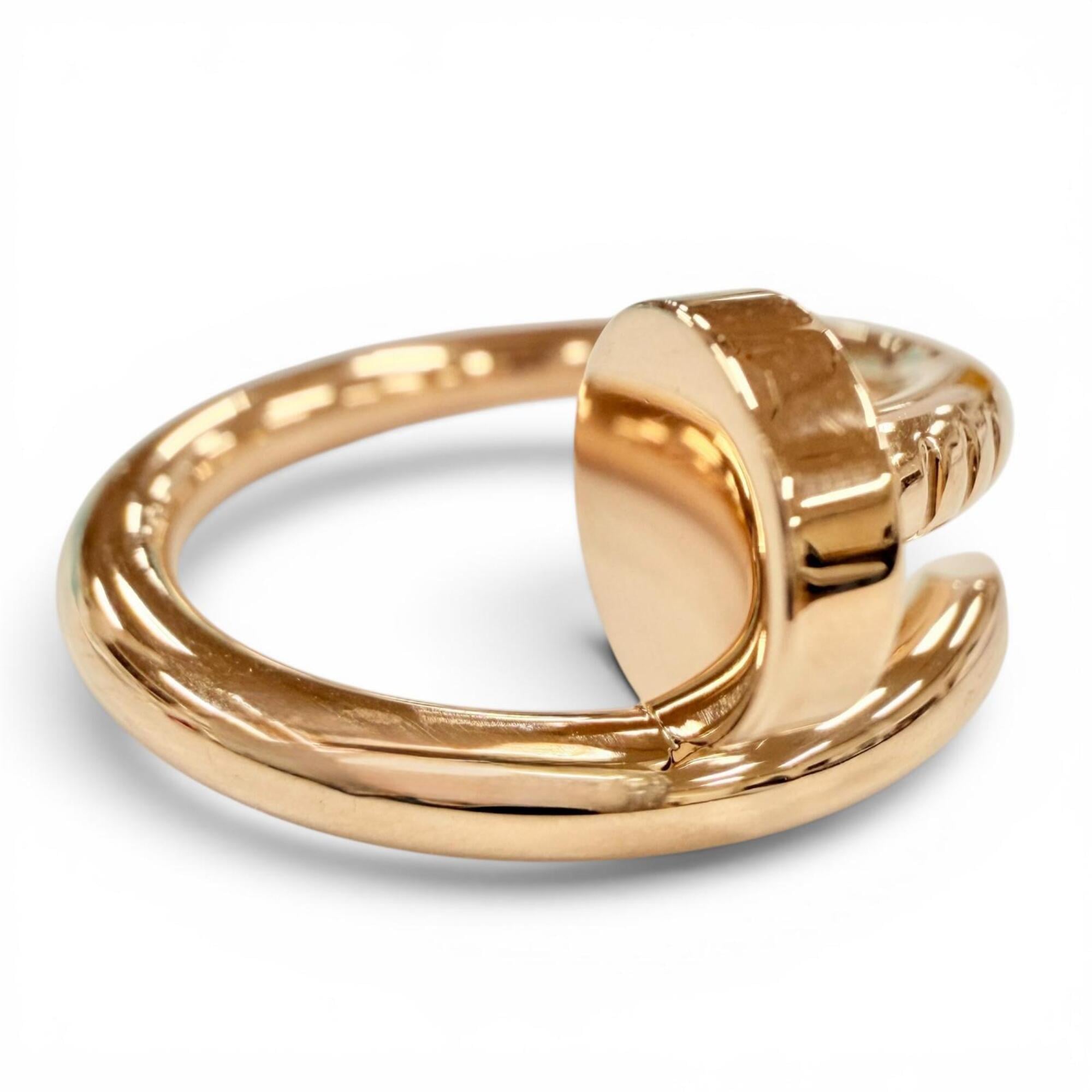 Cartier JMZ127 Juste un Clou Classic Ring AU750 (PG) Current Model Pink Gold Size 50 Weight 7.1g Wom