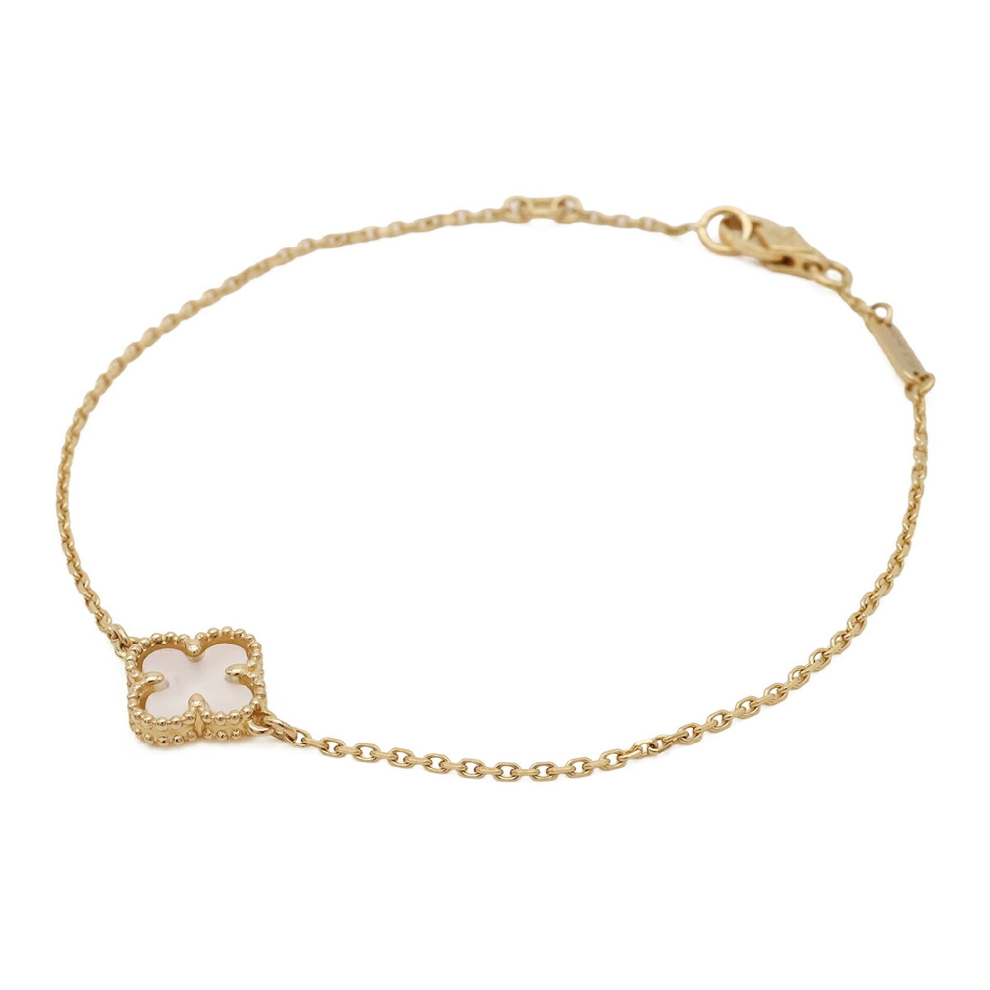 Van Cleef & Arpels VCA Sweet Alhambra Bracelet 18K Yellow Gold Mother-of-Pearl VCARF68800