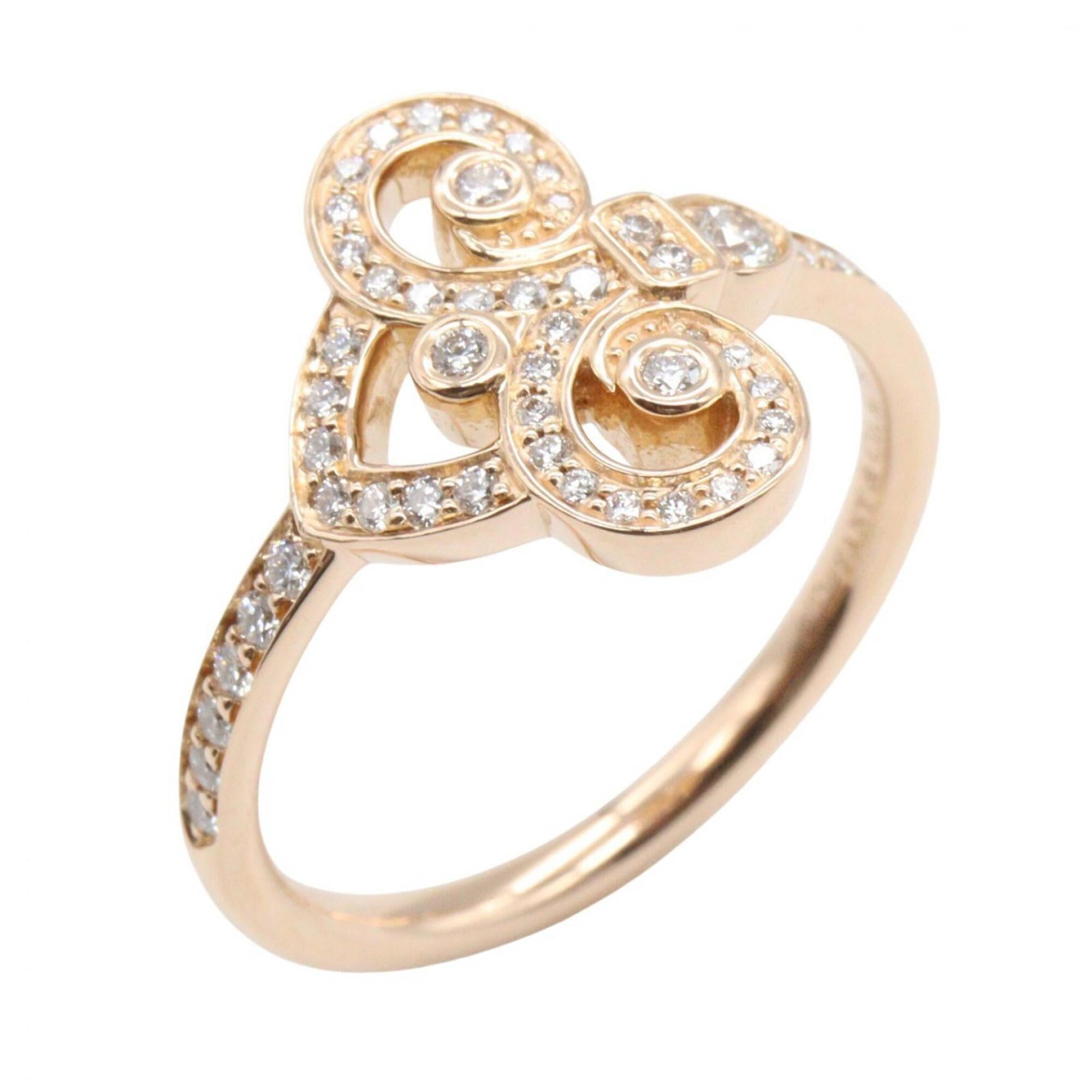 Tiffany & Co. Fleur-de-lis Diamond Ring - 18K Pink Gold (PG) Women\'s Tone Clear