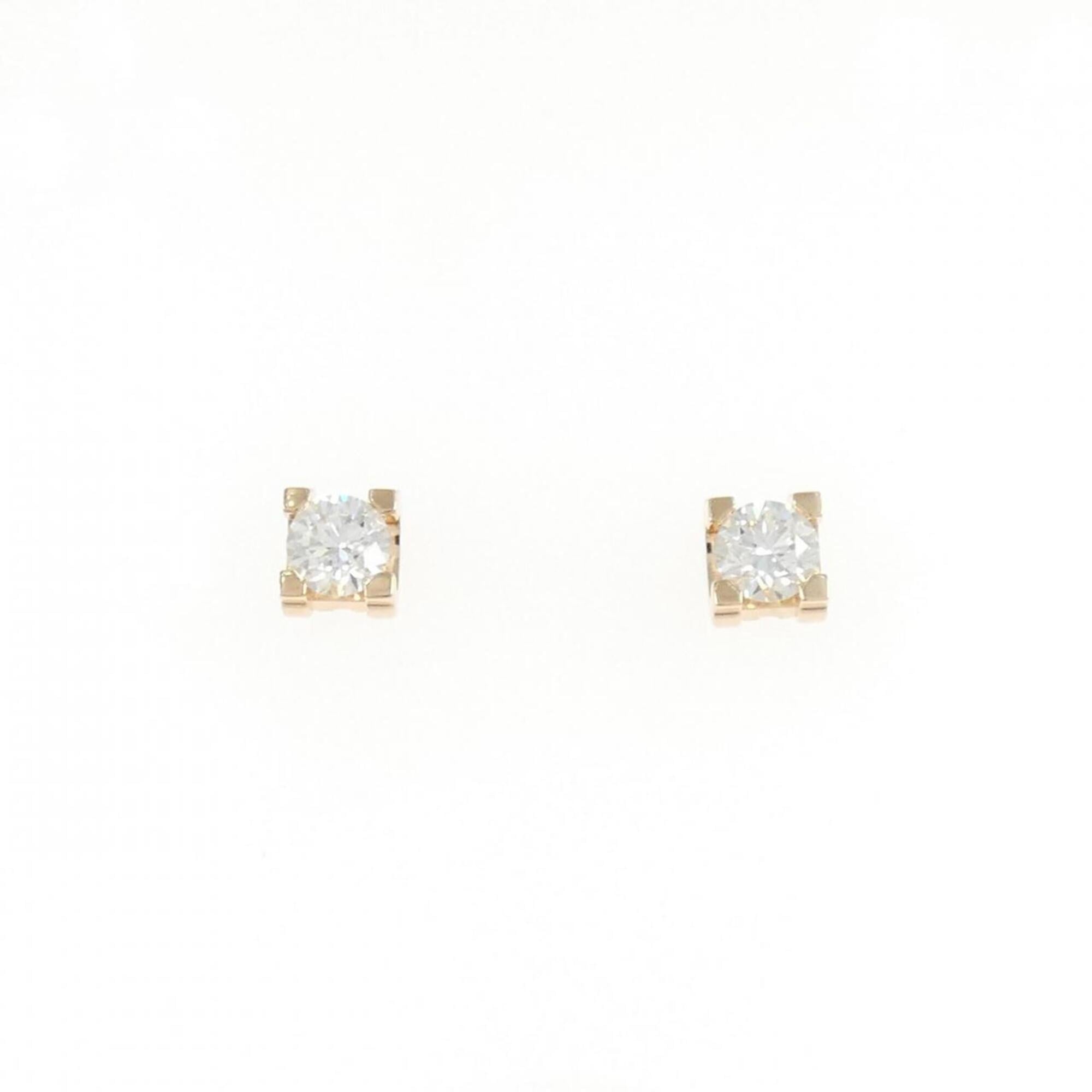 Cartier C de Earrings 0.19CT D-E VVS1-2 3EXT