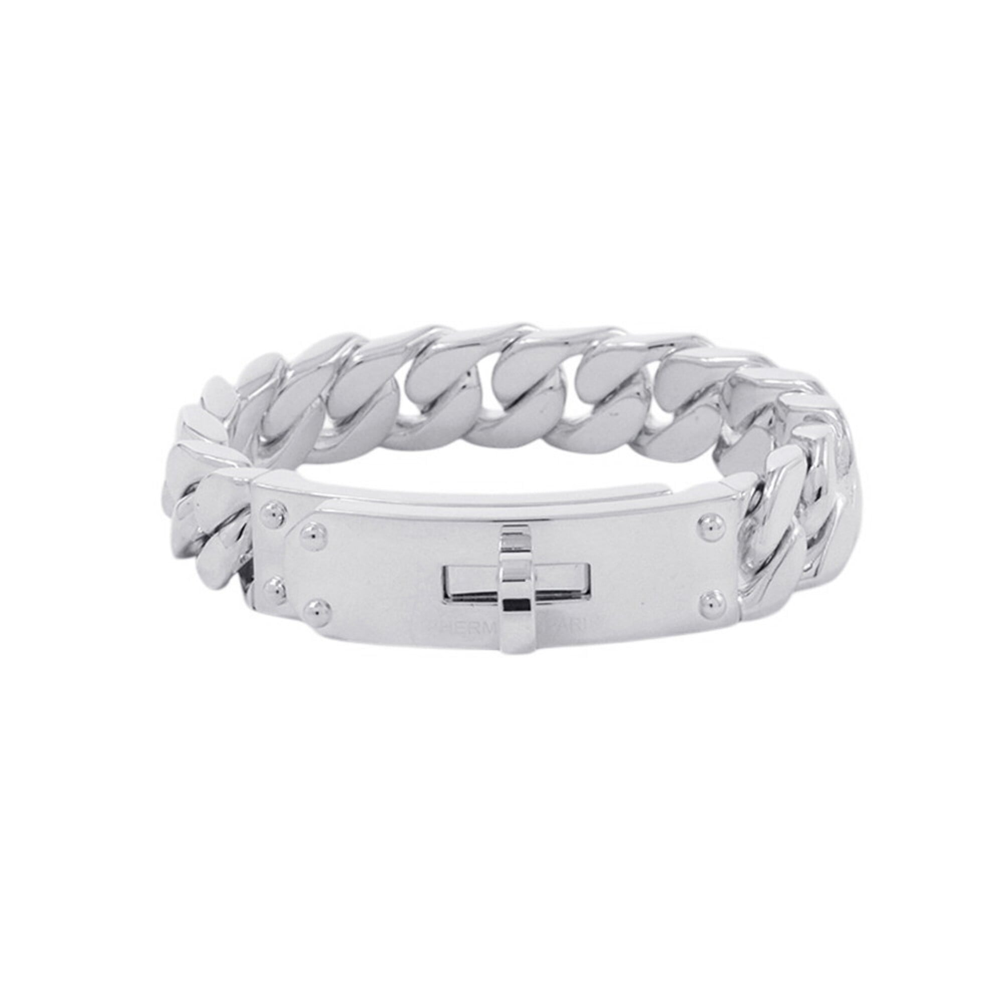 Hermes Kelly Gourmet GM Bracelet, Size SH, SV925 Silver, HERMES Chaine d\'Ancre.