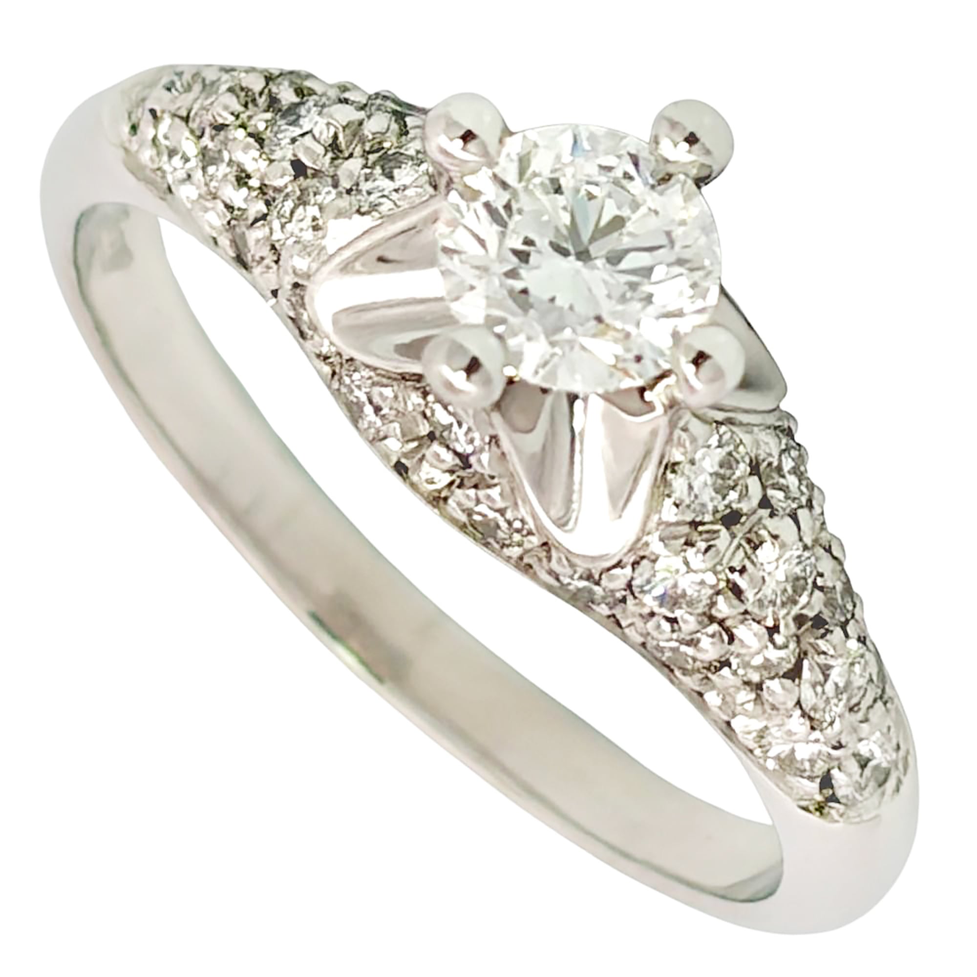 Bvlgari Bulgari Corona Solitaire Ring, 0.30ct Diamond, Approx. 4.2g, Platinum 950, E IF VG, Women\'s