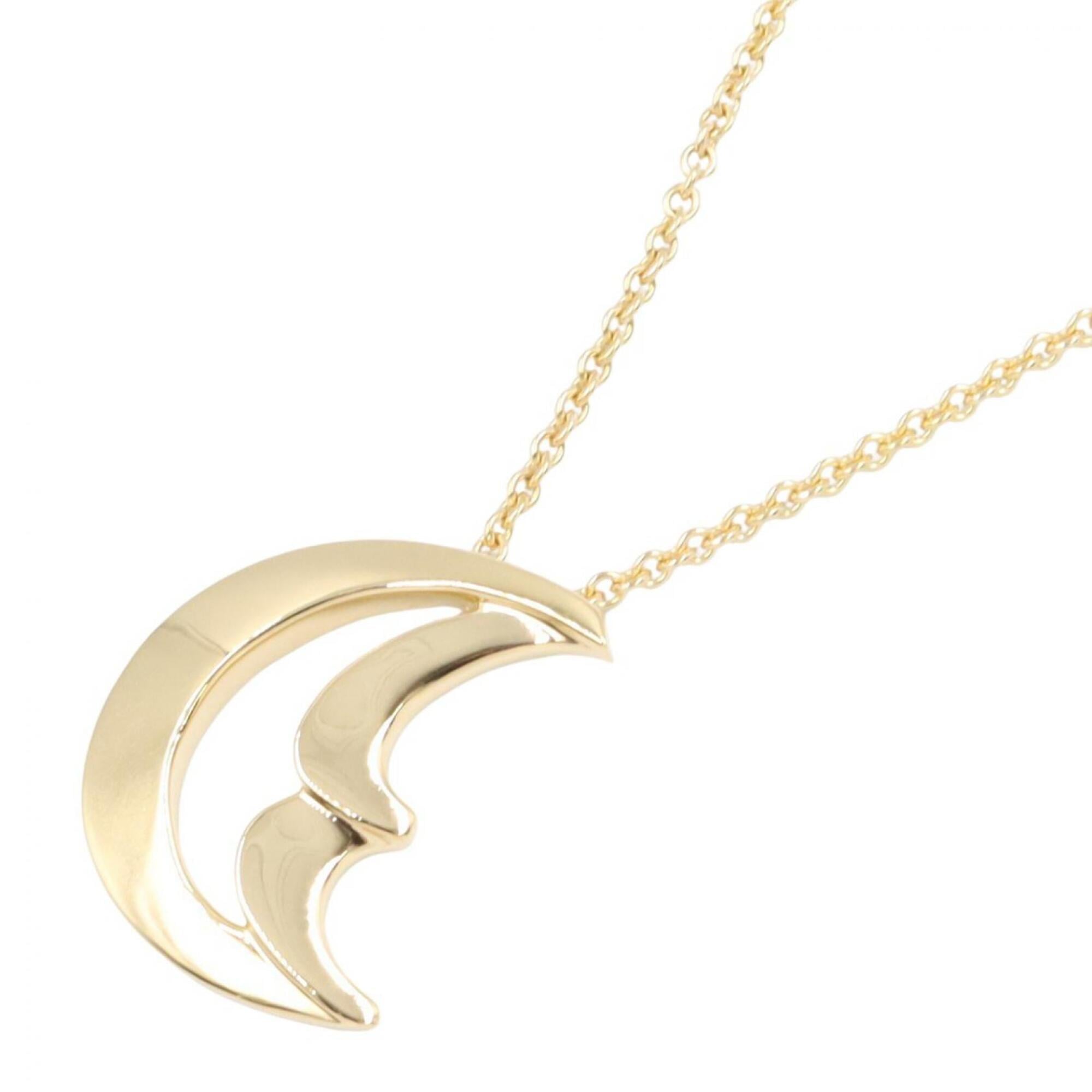 Tiffany & Co. Crescent Moon Necklace, 18K (Yellow Gold), Women\'s Jewelry, Gold Tone