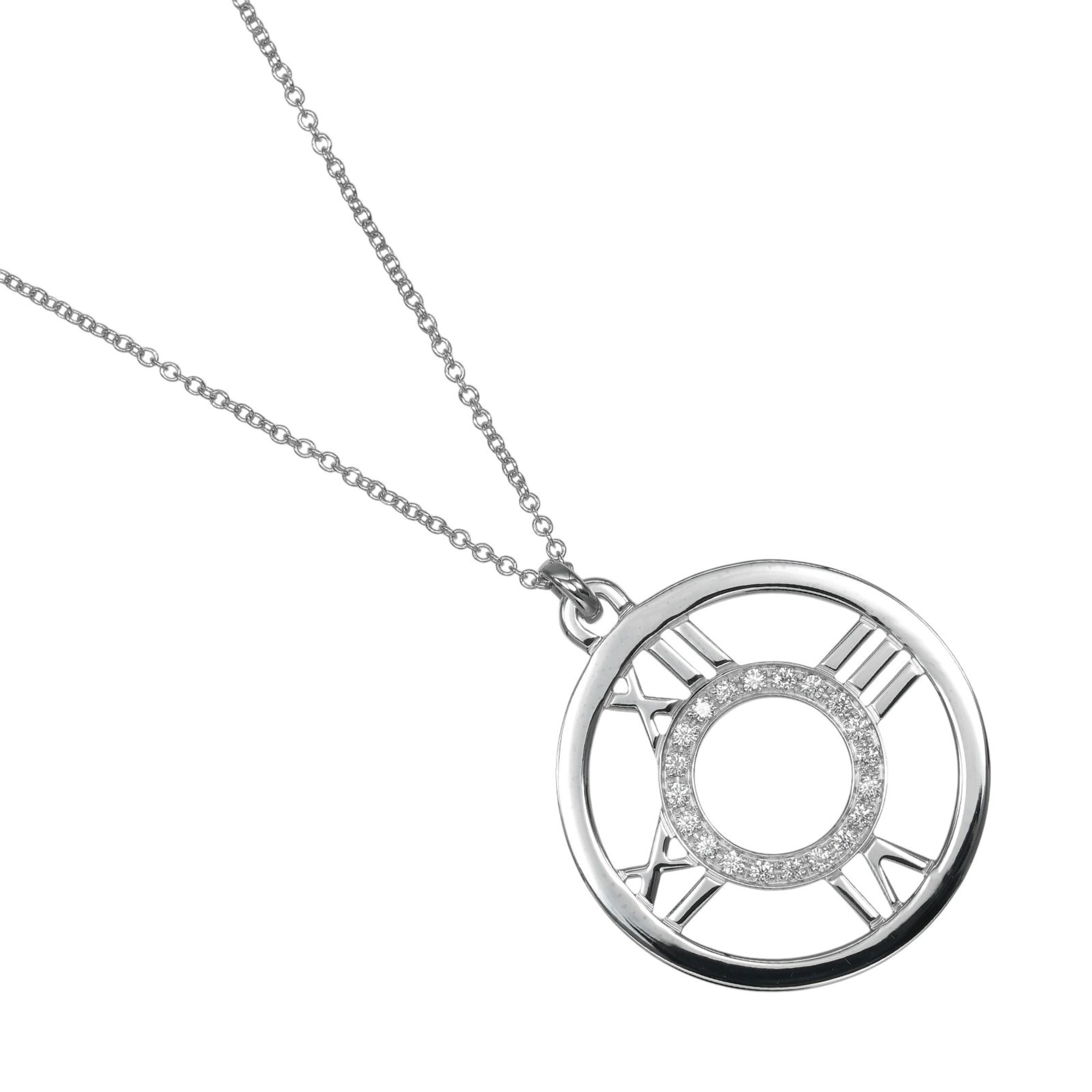 Tiffany & Co. Open Atlas Necklace, 18K White Gold, Diamond, Approx. 6.23g.