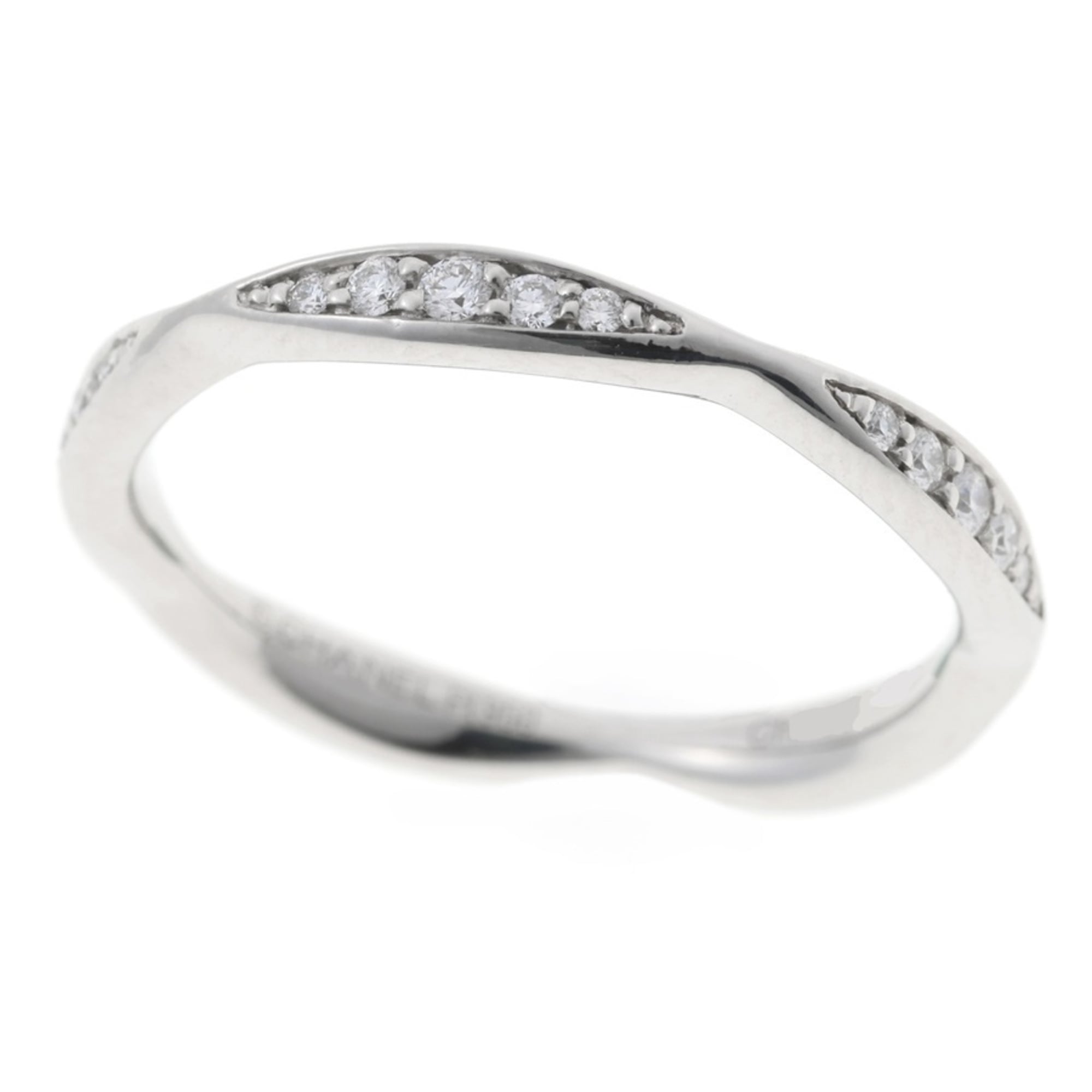 Chanel Camellia Collection Eternity Ring, Full Diamond, Pt950 Platinum, Size #9