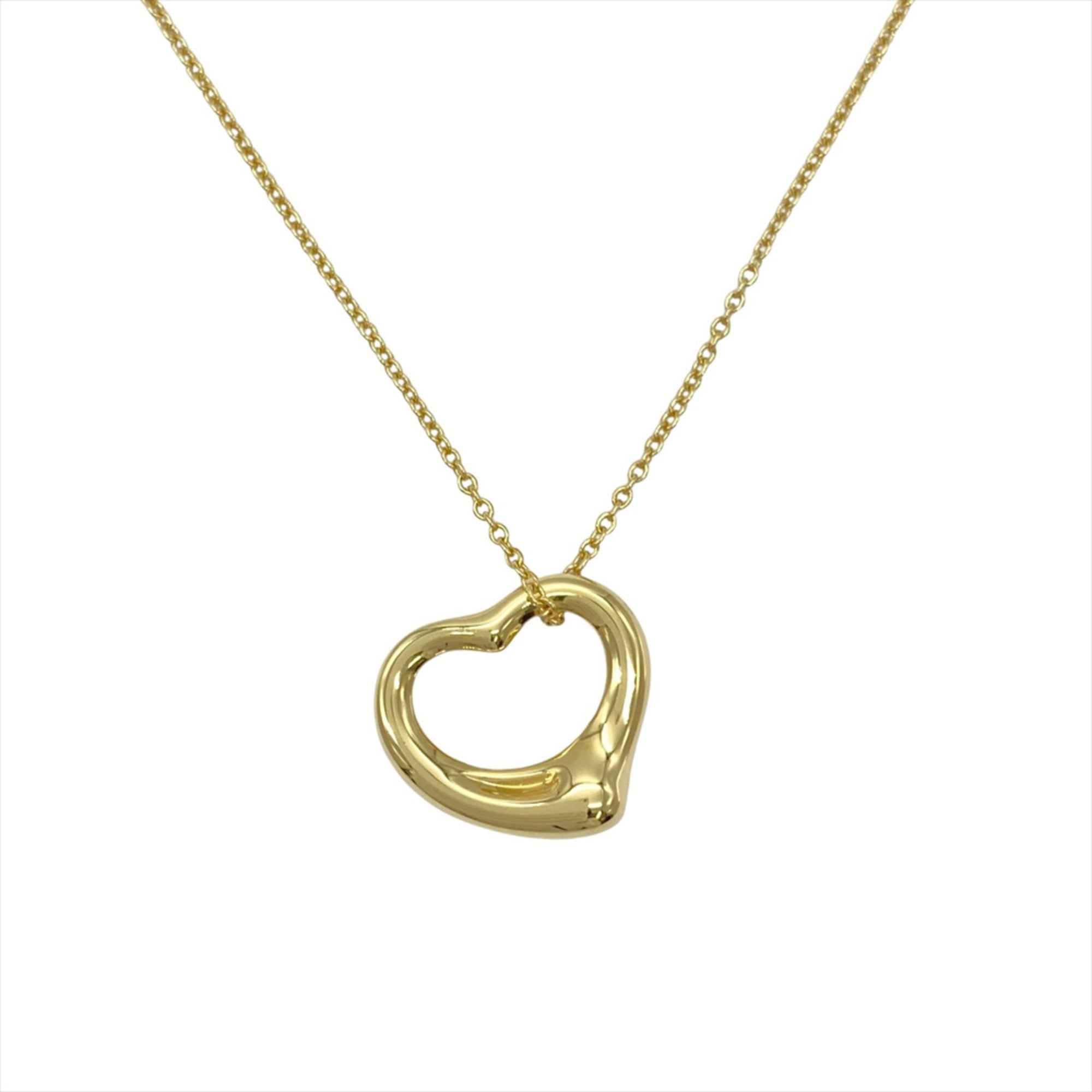 Tiffany & Co. Open Heart Necklace, 18K Yellow Gold, 4.5g, by Elsa Peretti