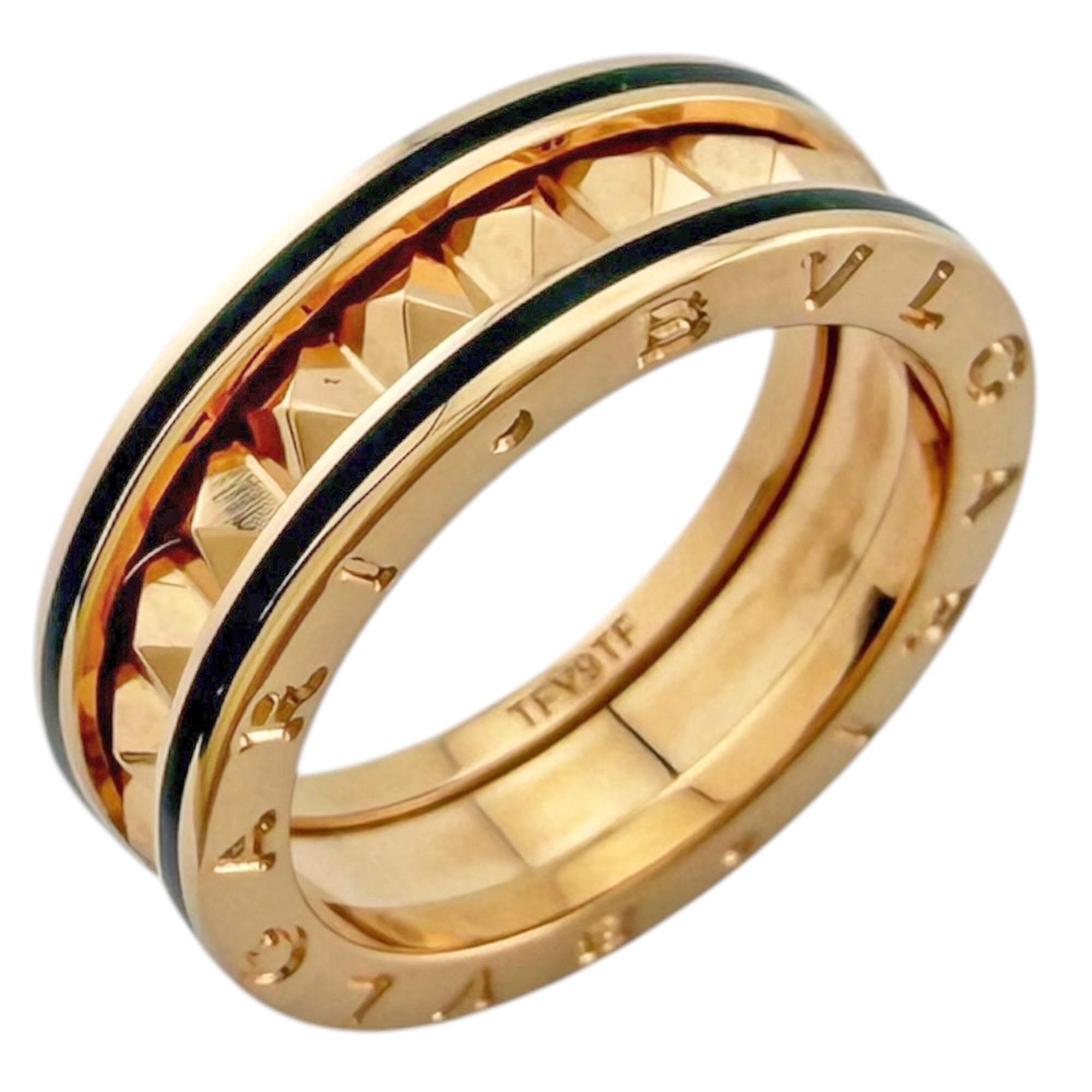 Bulgari B.zero1 Lock Ring, 18K Pink Gold, Men\'s/Women\'s, BVLGARI, Pre-owned.