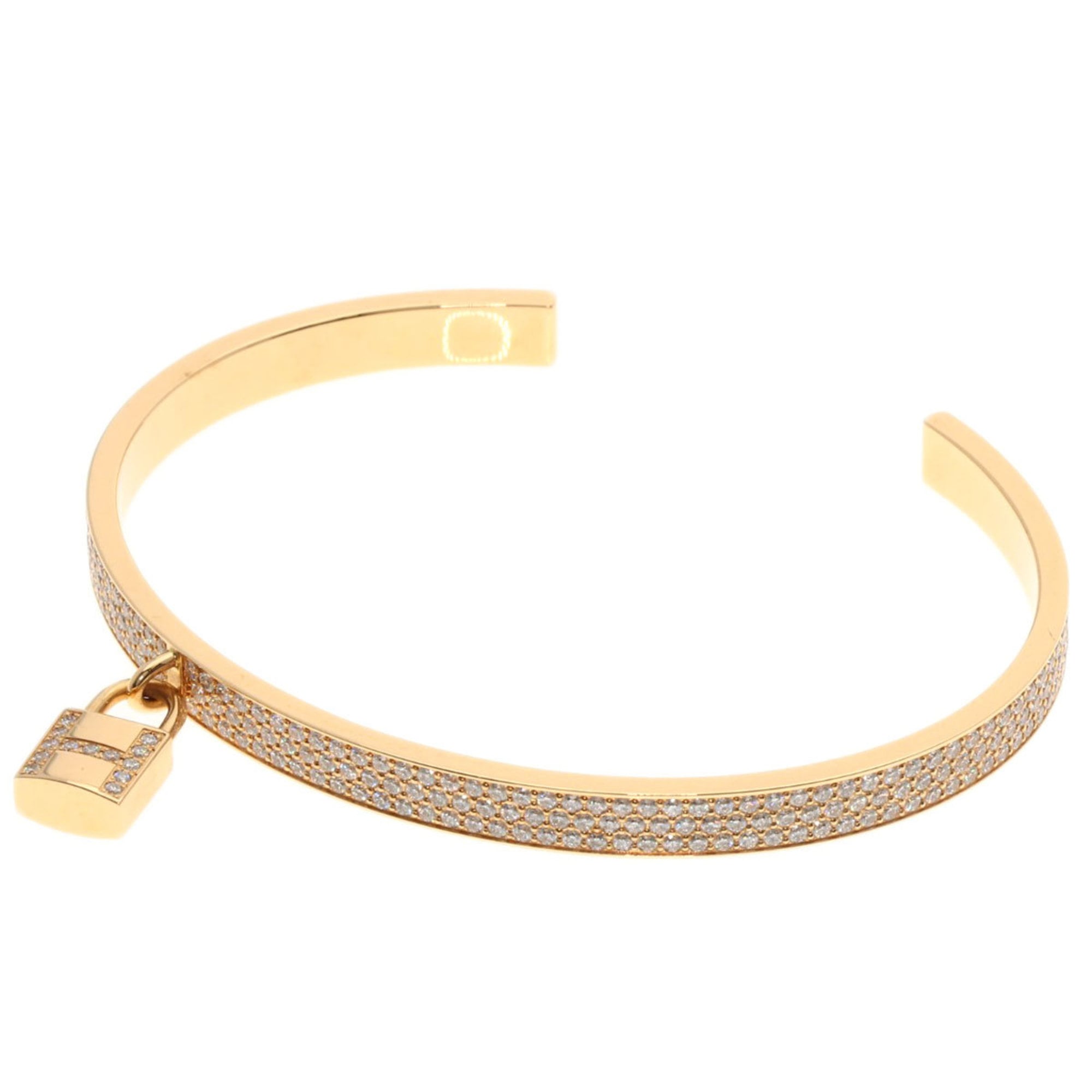 Hermes Herms Kelly Crochet PavŽ Diamond Bracelet in 18K Pink Gold for Women