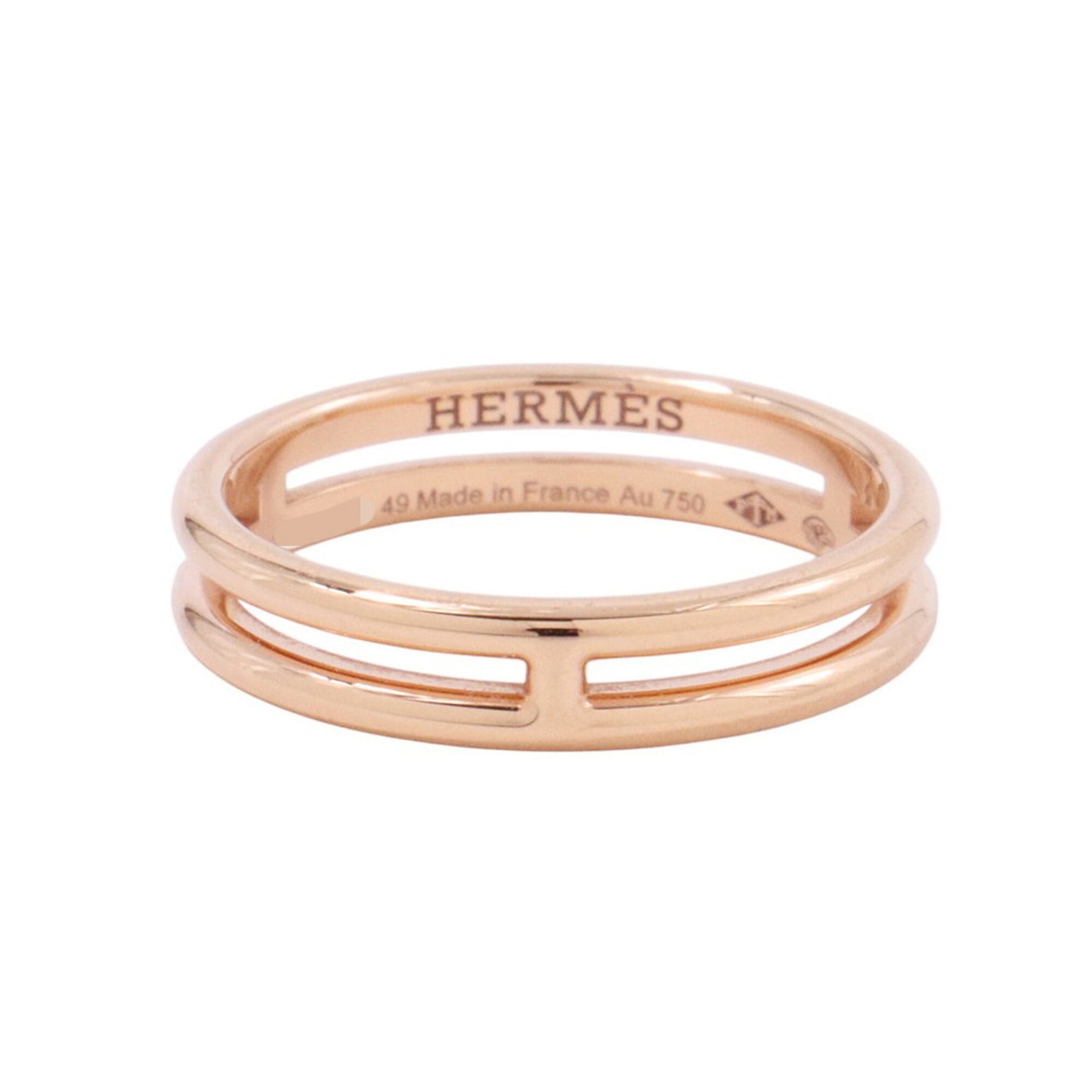 Hermes Ariane Wedding Ring, 18K Pink Gold, Ring Size 49. (HERMES ring, Ariane)