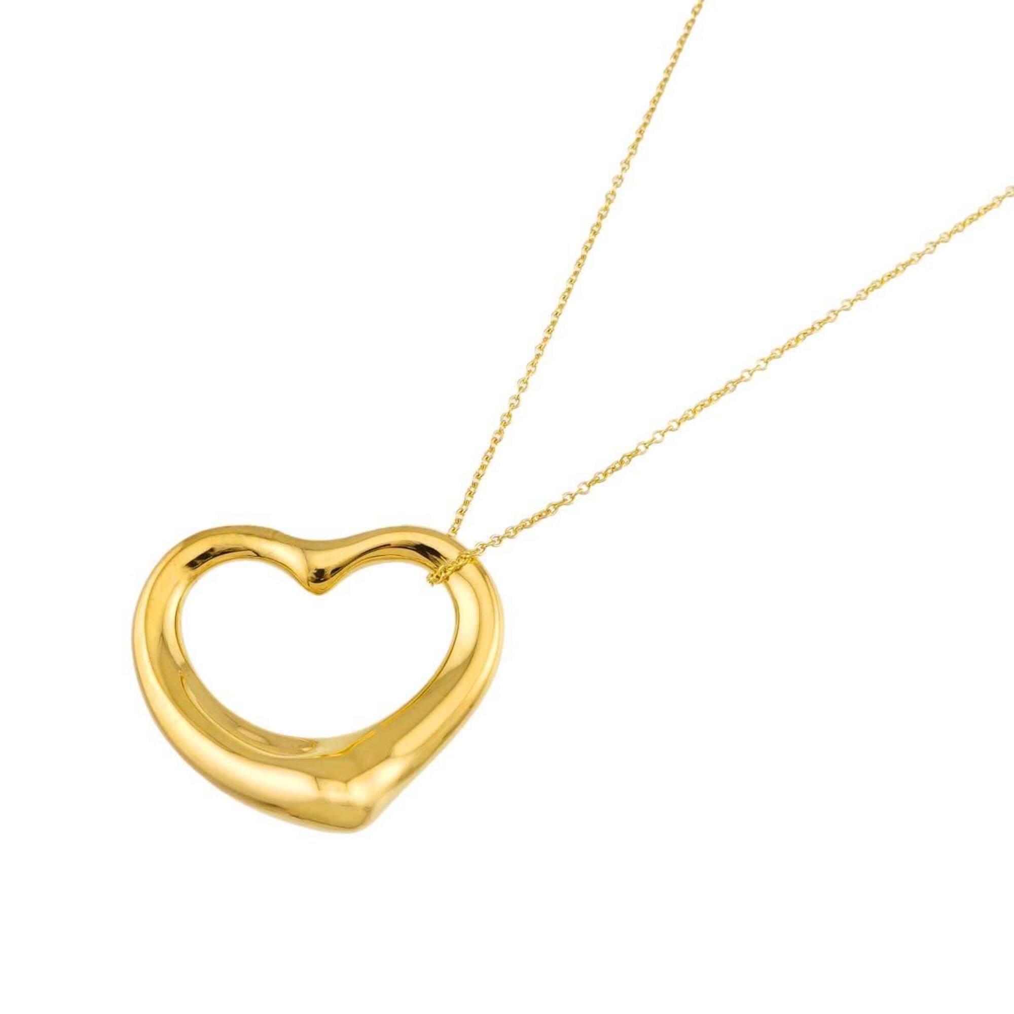 Tiffany & Co. Heart Necklace, 27mm wide, 46cm length, 18K Yellow Gold (750) Open Necklace