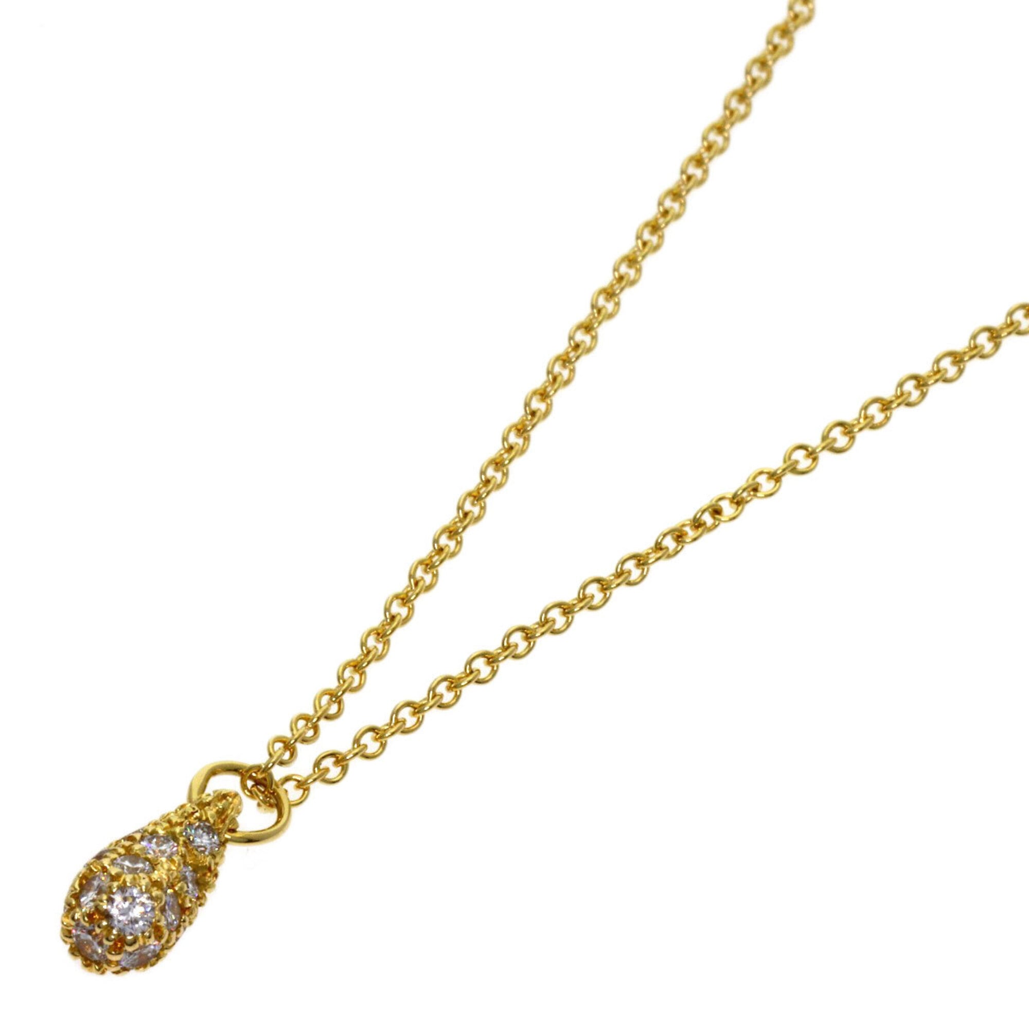 Tiffany & Co. Teardrop Diamond Necklace, 18K Yellow Gold, Women\'s.