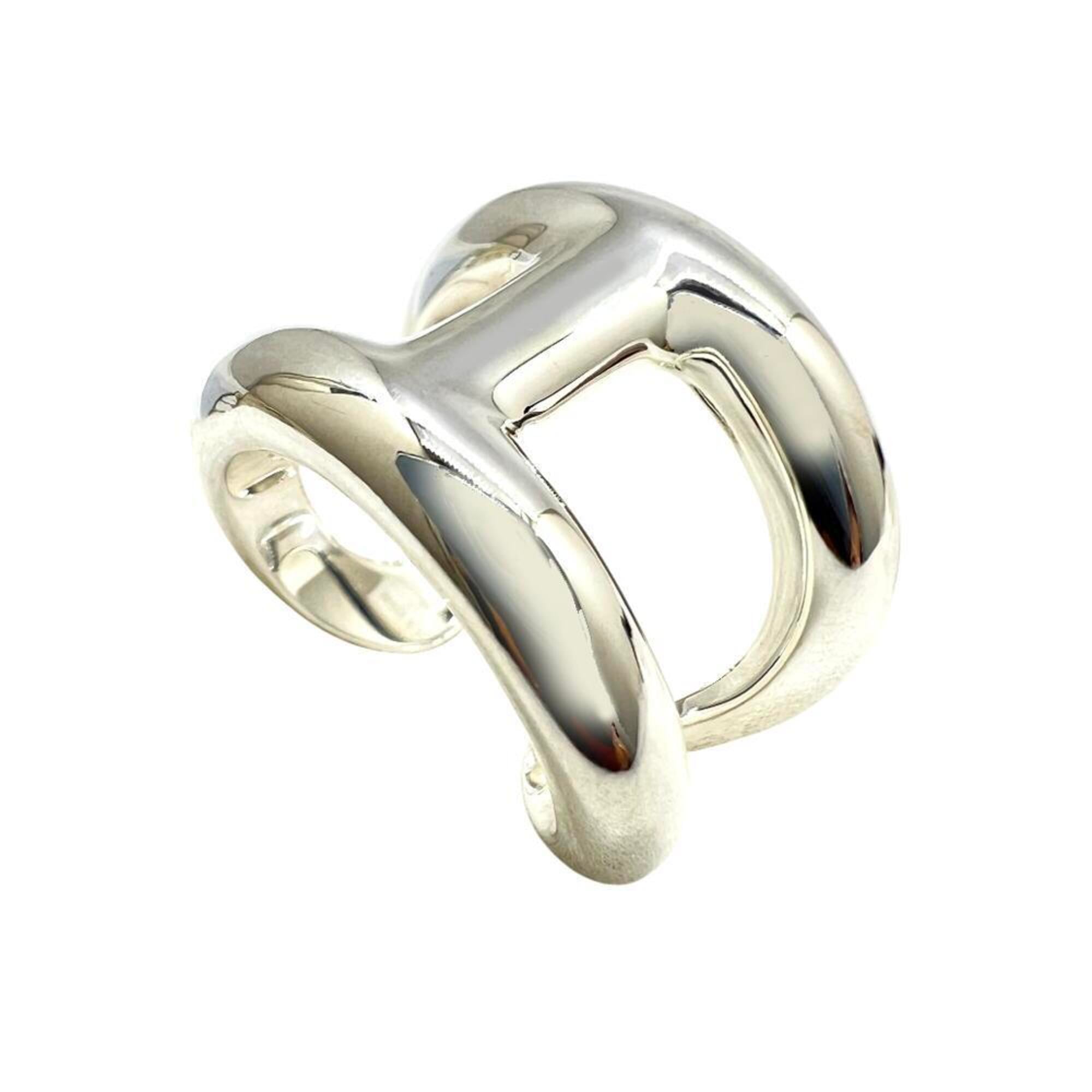 HERMES Osmos Ring, SV925, Size 53, Silver, Men\'s/Women\'s