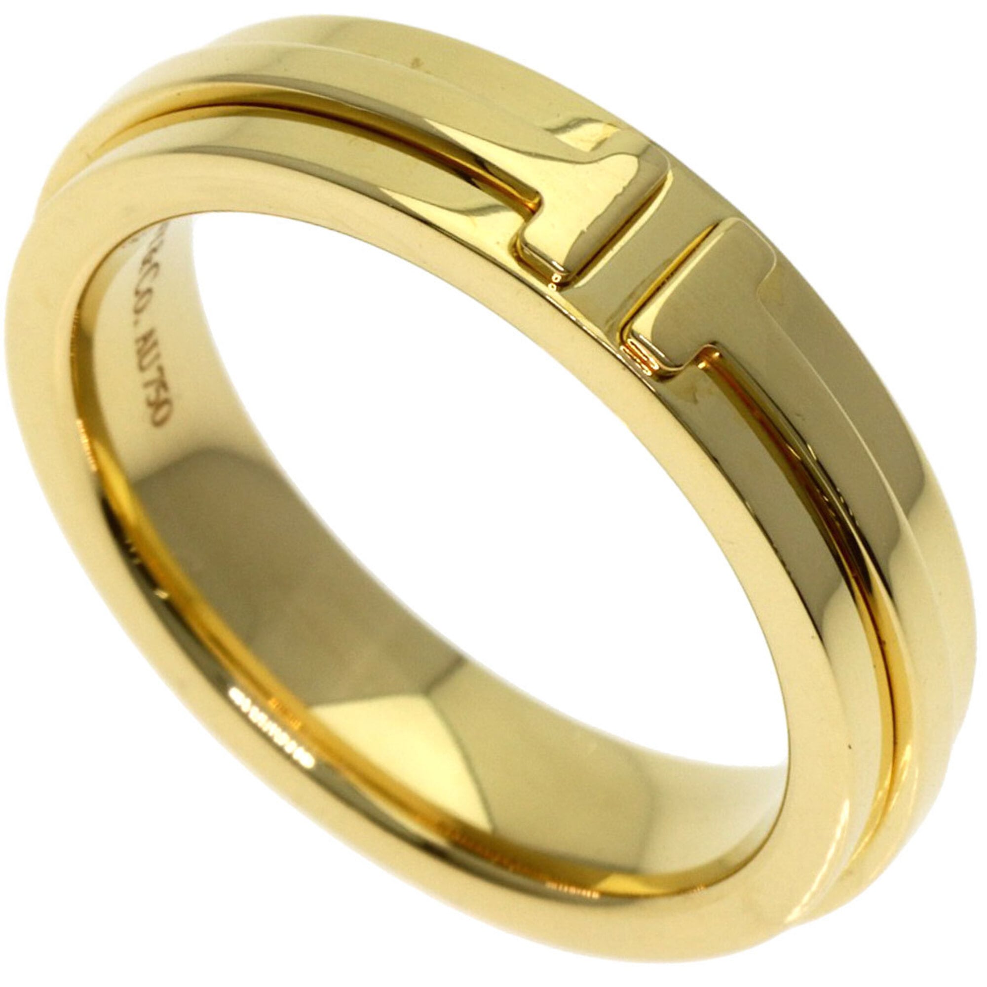 Tiffany & Co. T TWO Ring, 18K Yellow Gold, Women\'s.