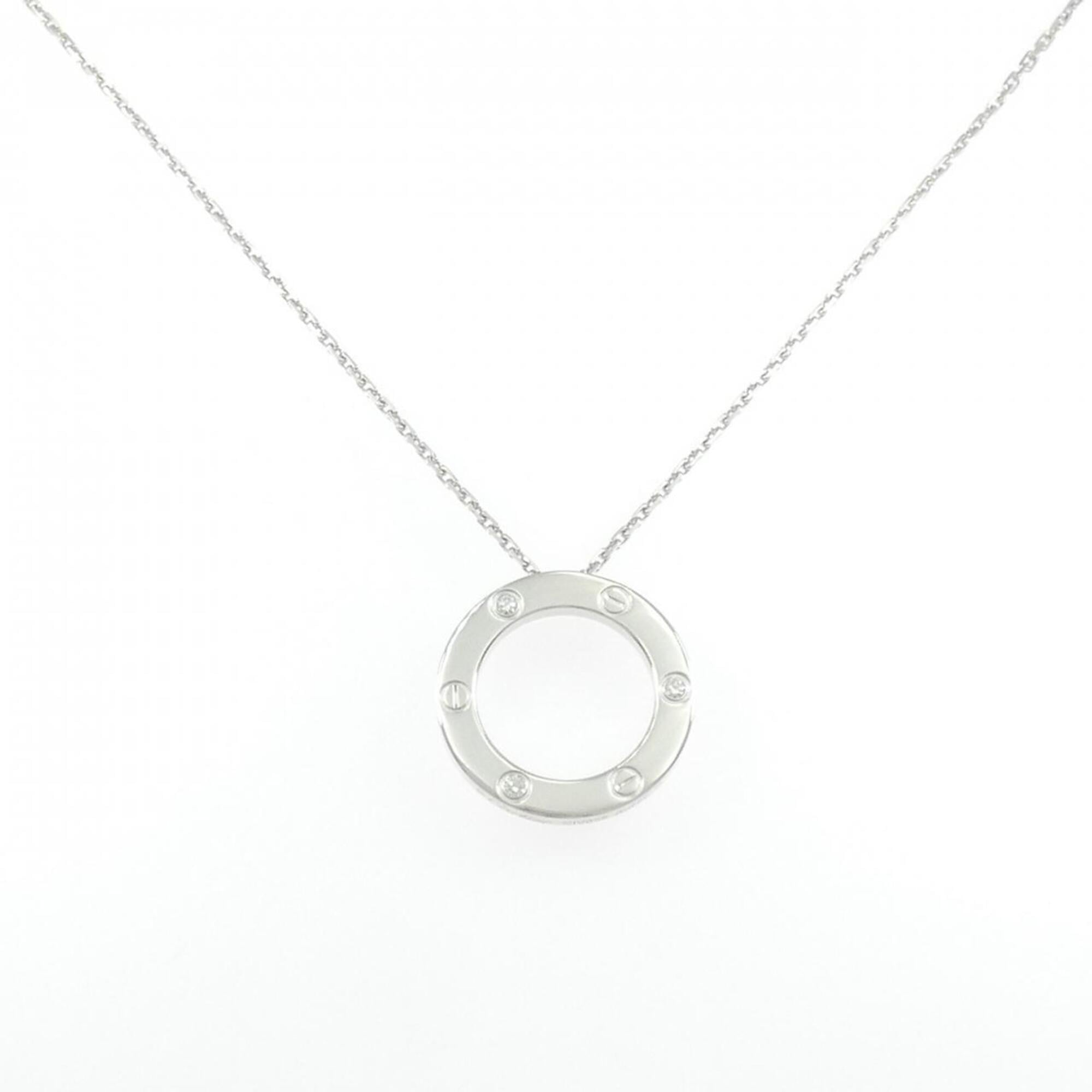 Cartier Love Necklace Half Diamond