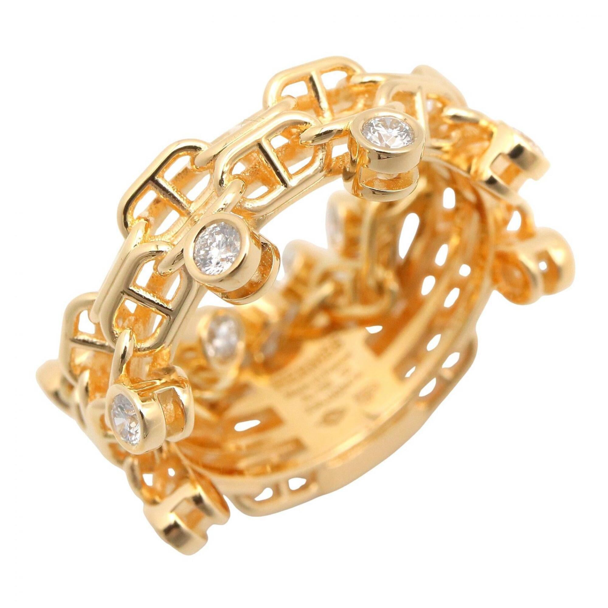 Hermes Calypso Diamond Ring - 18K (Yellow Gold) for Women Clear/Gold Tone
