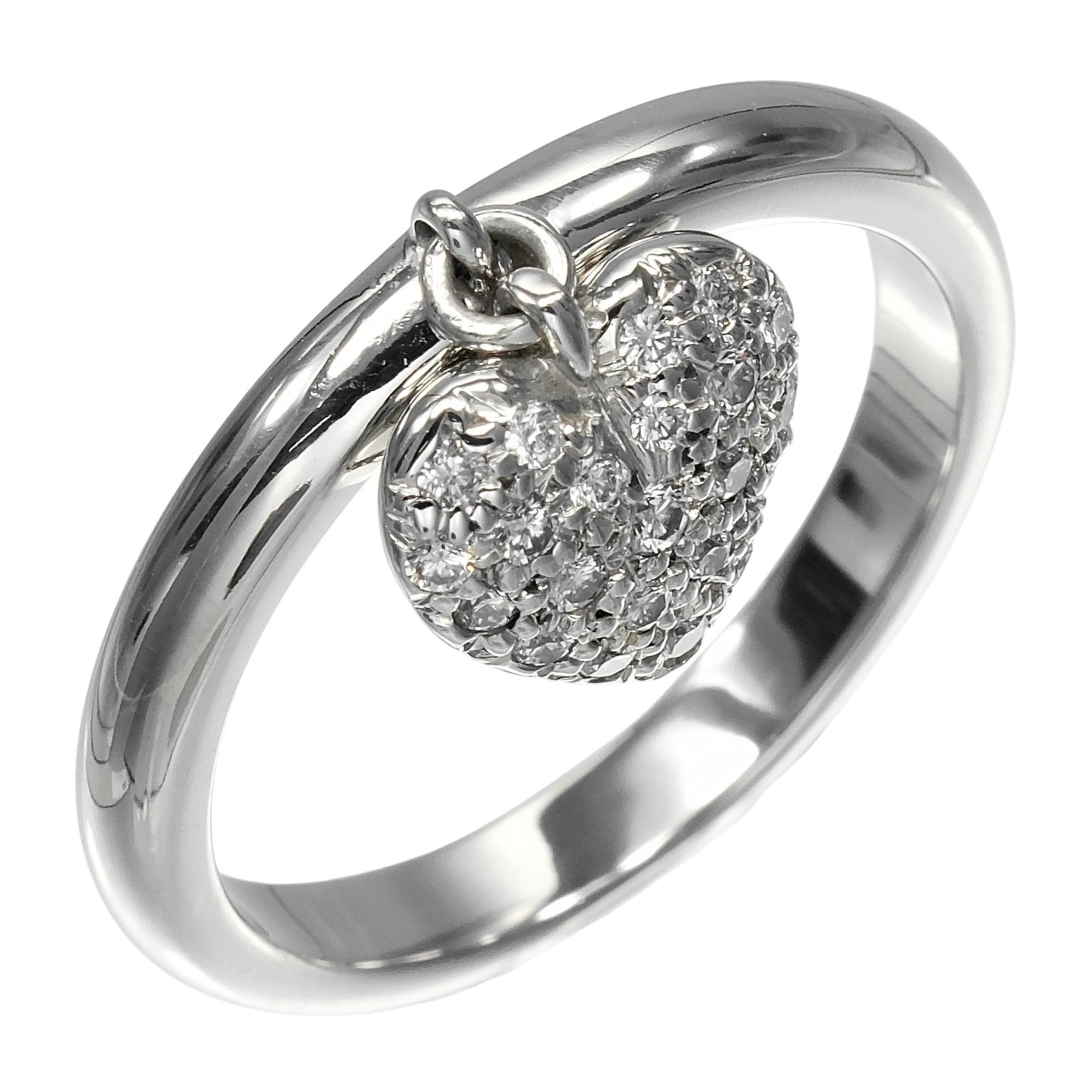 Tiffany & Co. Sentimental Heart Ring, Size 13.5, Platinum 950, Diamond, Approx. 7.63g.