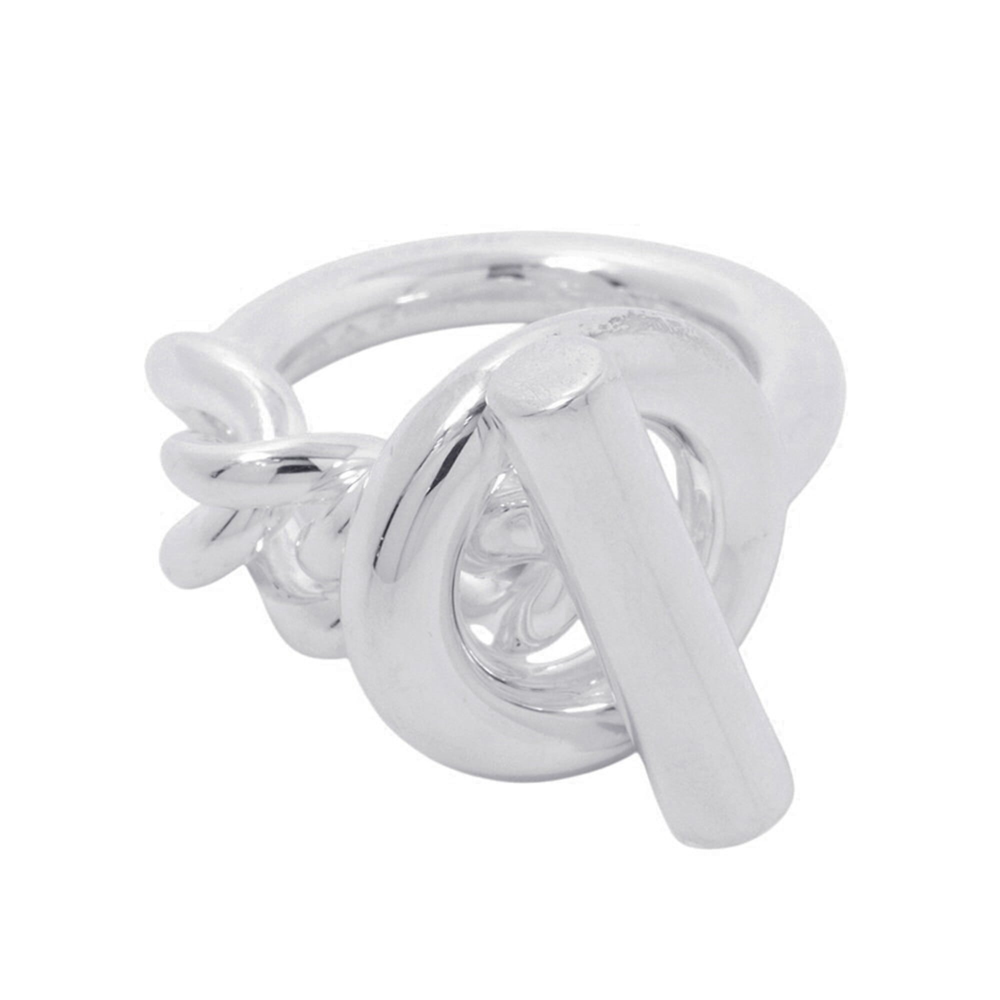 Hermes Croisette GM ring, SV925 silver, ring size 52. HERMES ring.