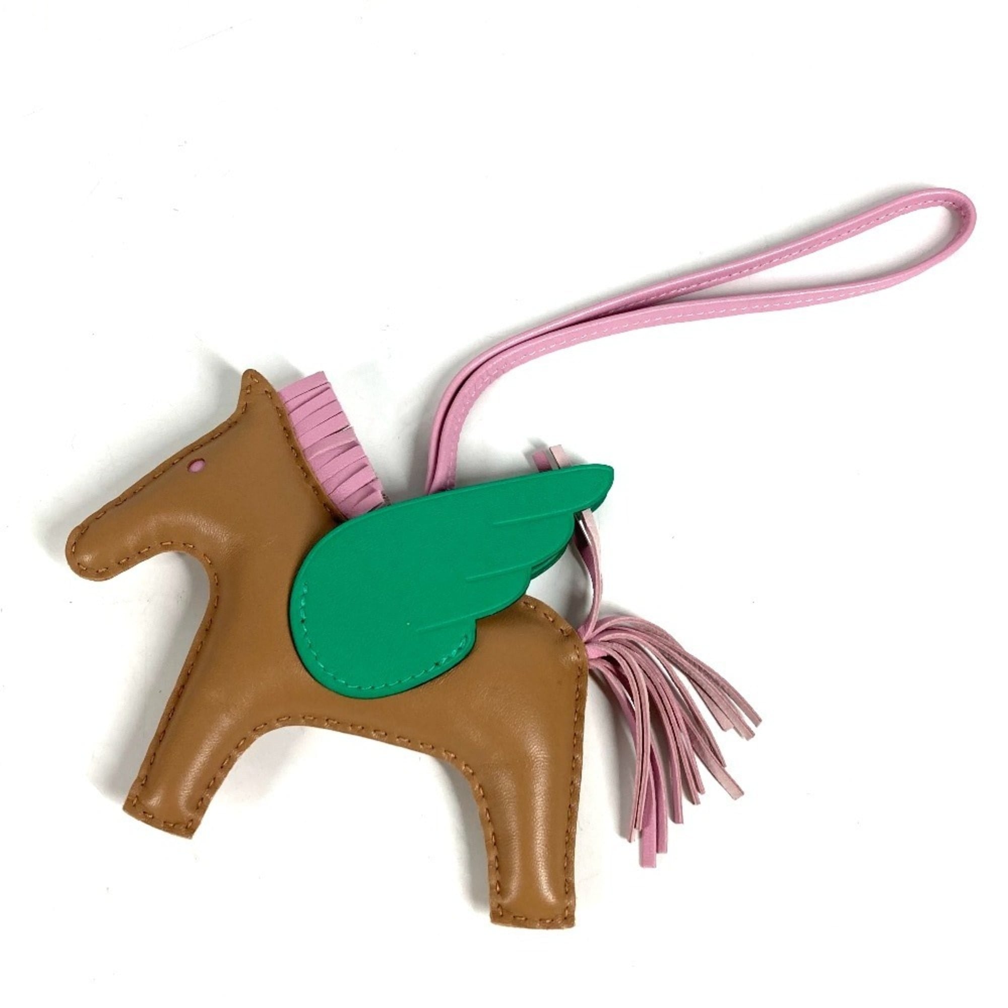HERMES Hermes Horse Keychain Cheval Rodeo Pegasus MM Accessory Bag Charm Agneau Milo Men\'s Women\'s