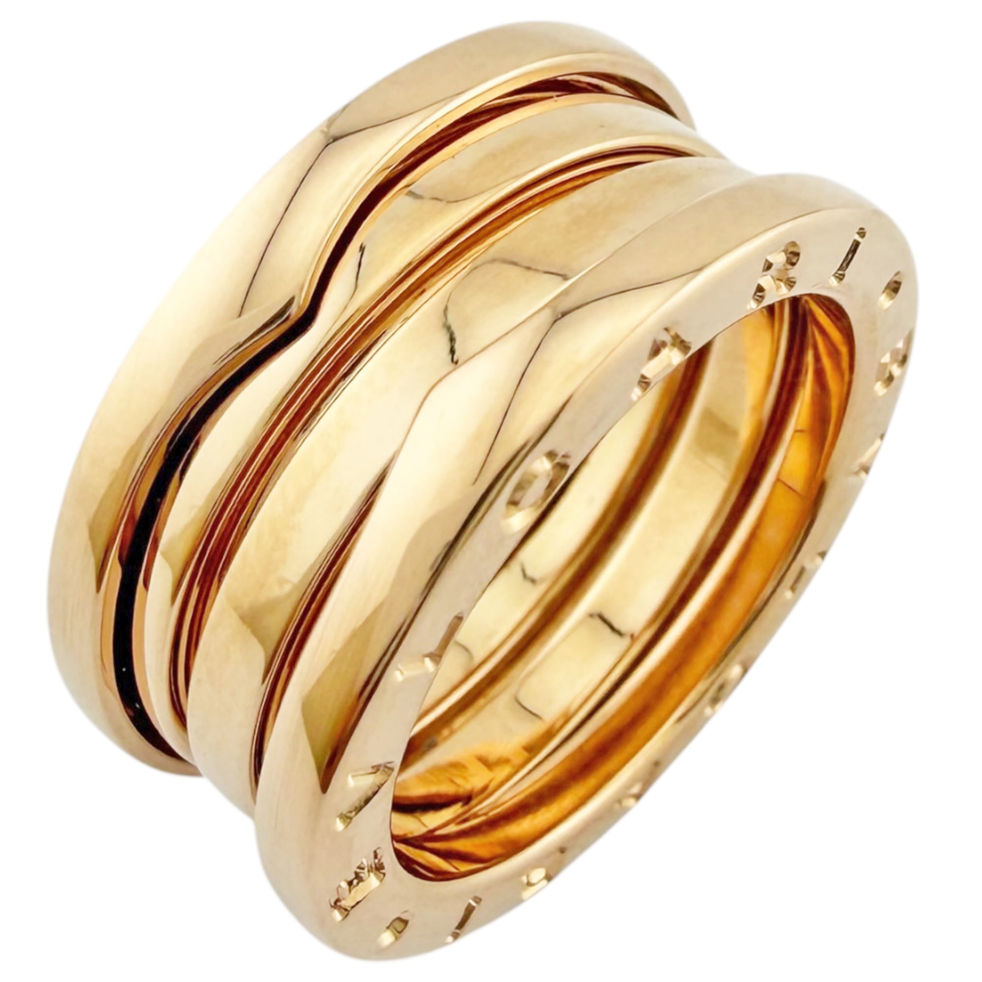Bvlgari Bulgari B.zero1 3-band ring, 18K pink gold, women\'s ring.