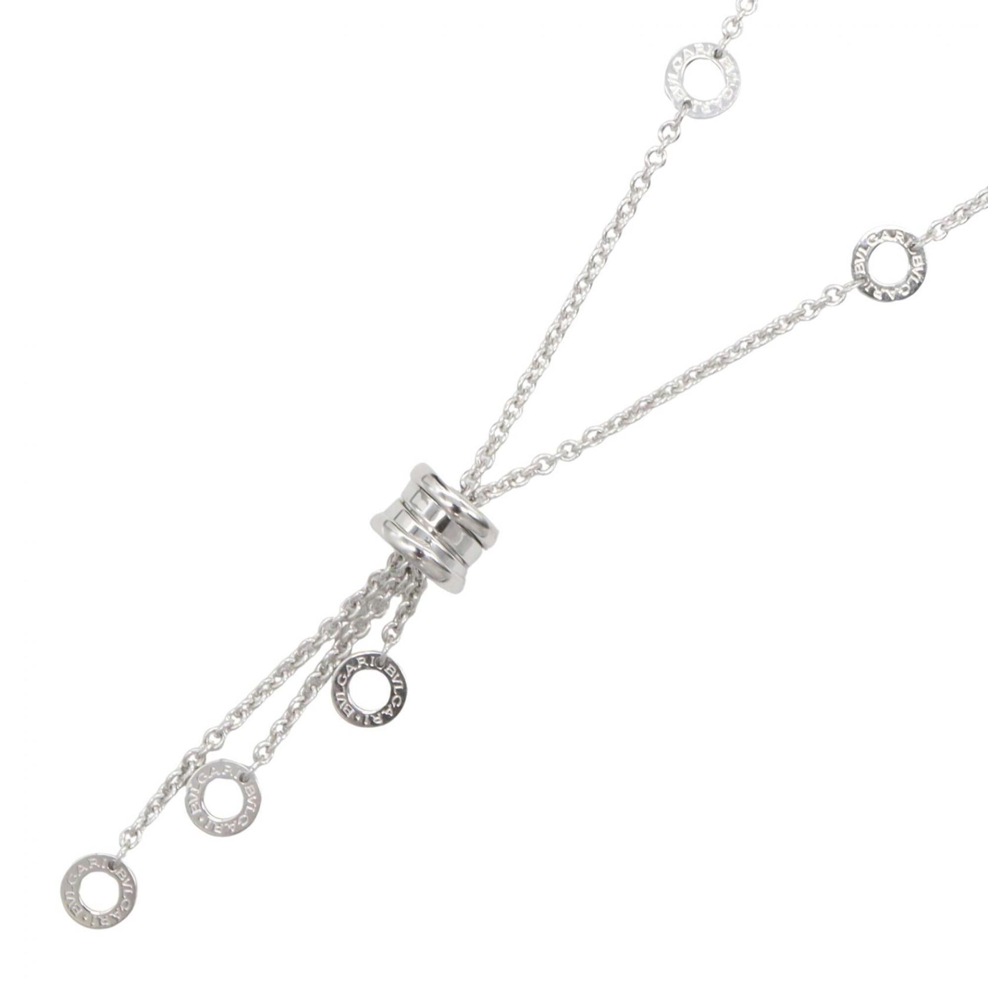 Bvlgari Bulgari B-zero1 Element Necklace, 18K White Gold (WG), Women\'s, Silver Tone