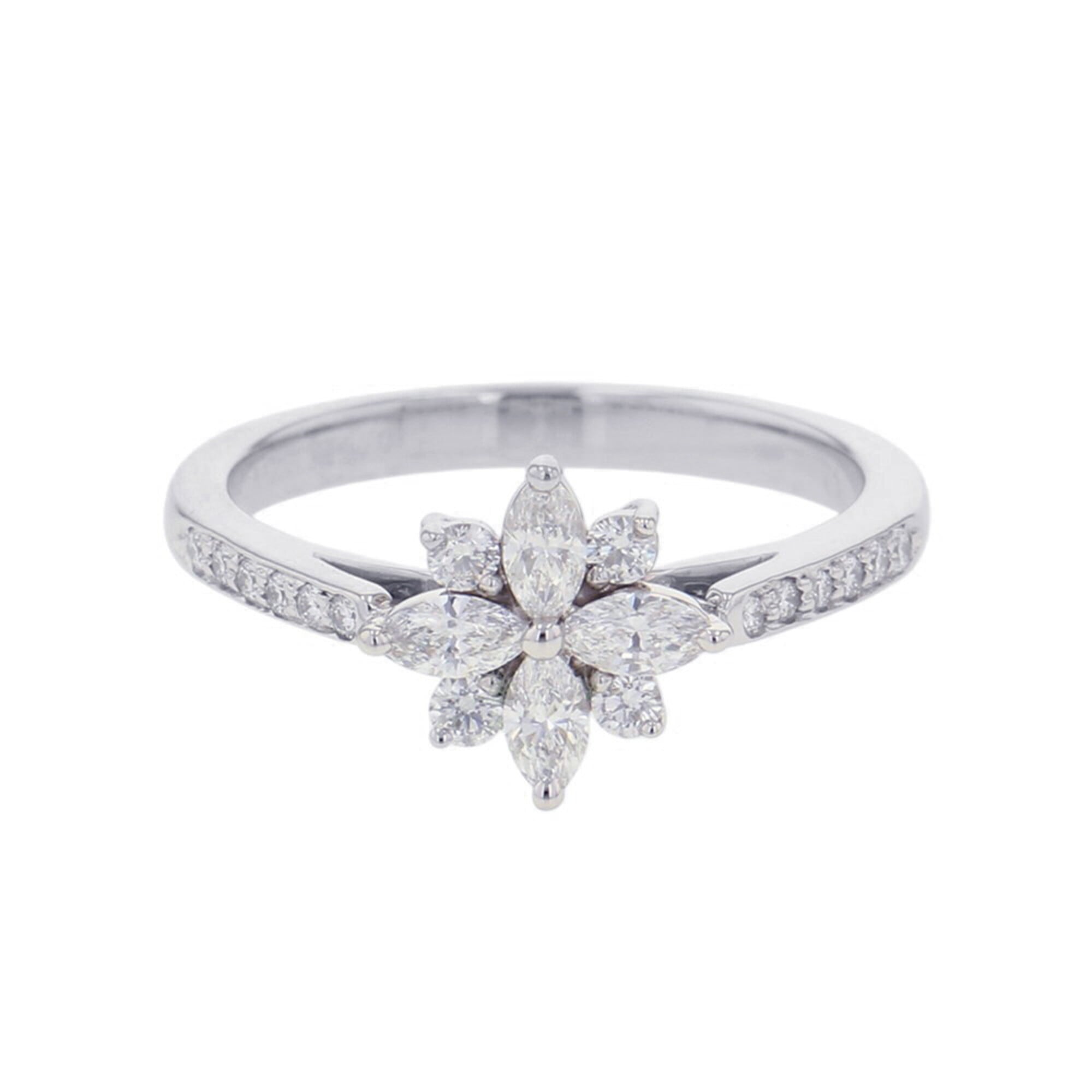 Tiffany & Co. Victoria Cluster Diamond Ring, Pt950 Platinum, Ring Size Approx.