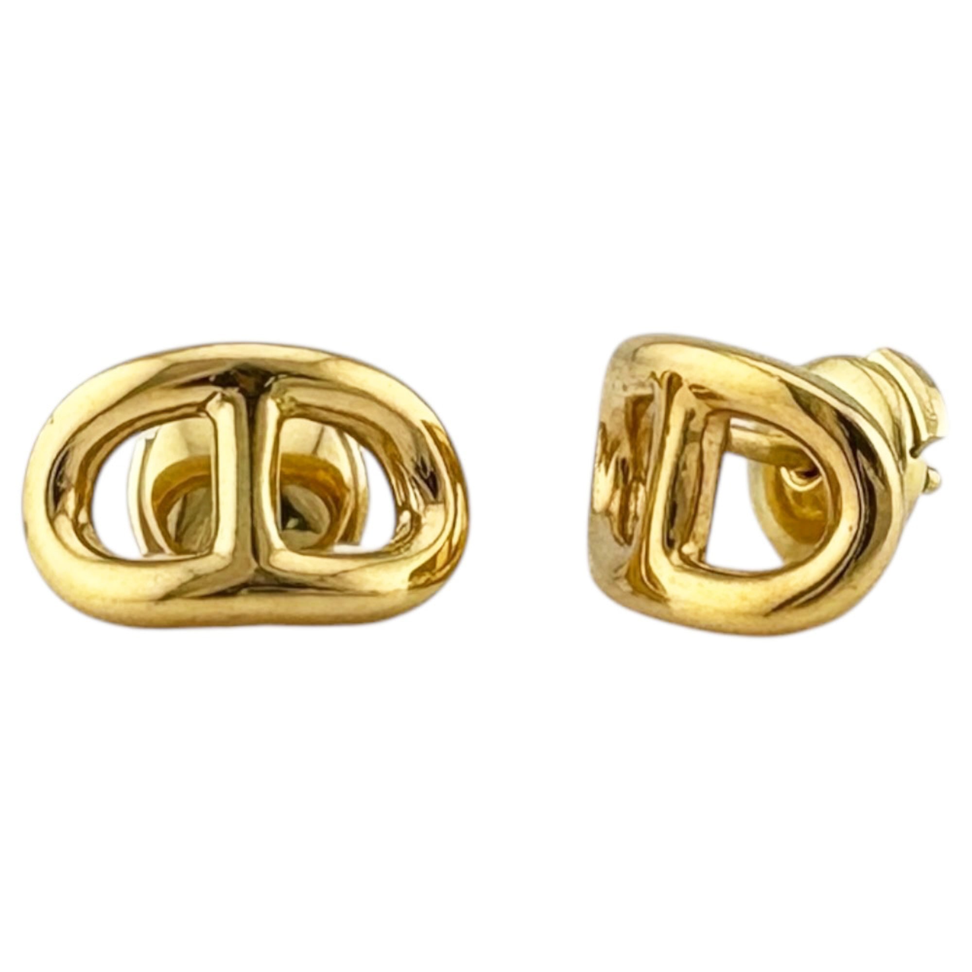 Hermes Chaine d\'Ancre Earrings, 18K Yellow Gold, Women\'s.